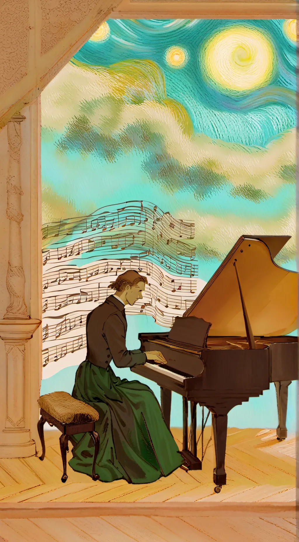 ai character: Music taste  background