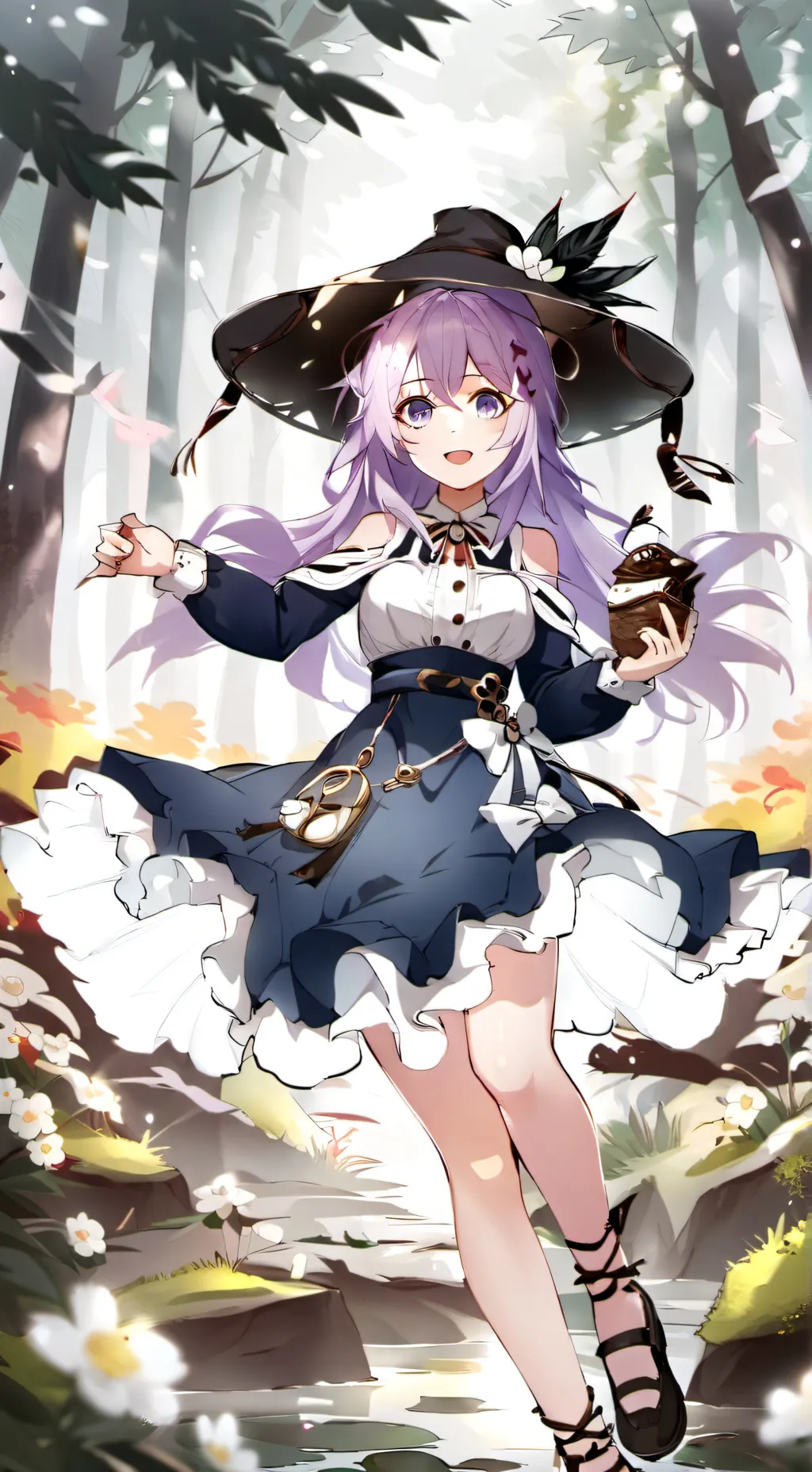 ai character: perdida en el bosq background