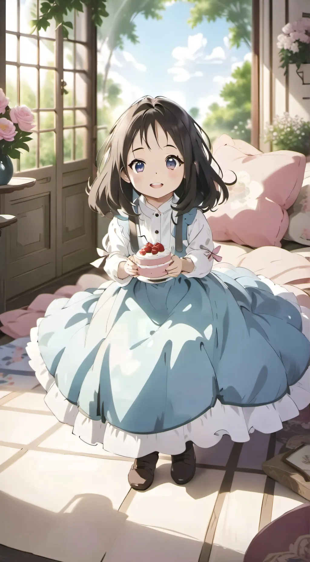 ai character: Greta  background