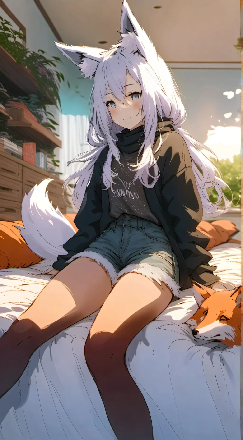 ai character: Fox girl roomate background