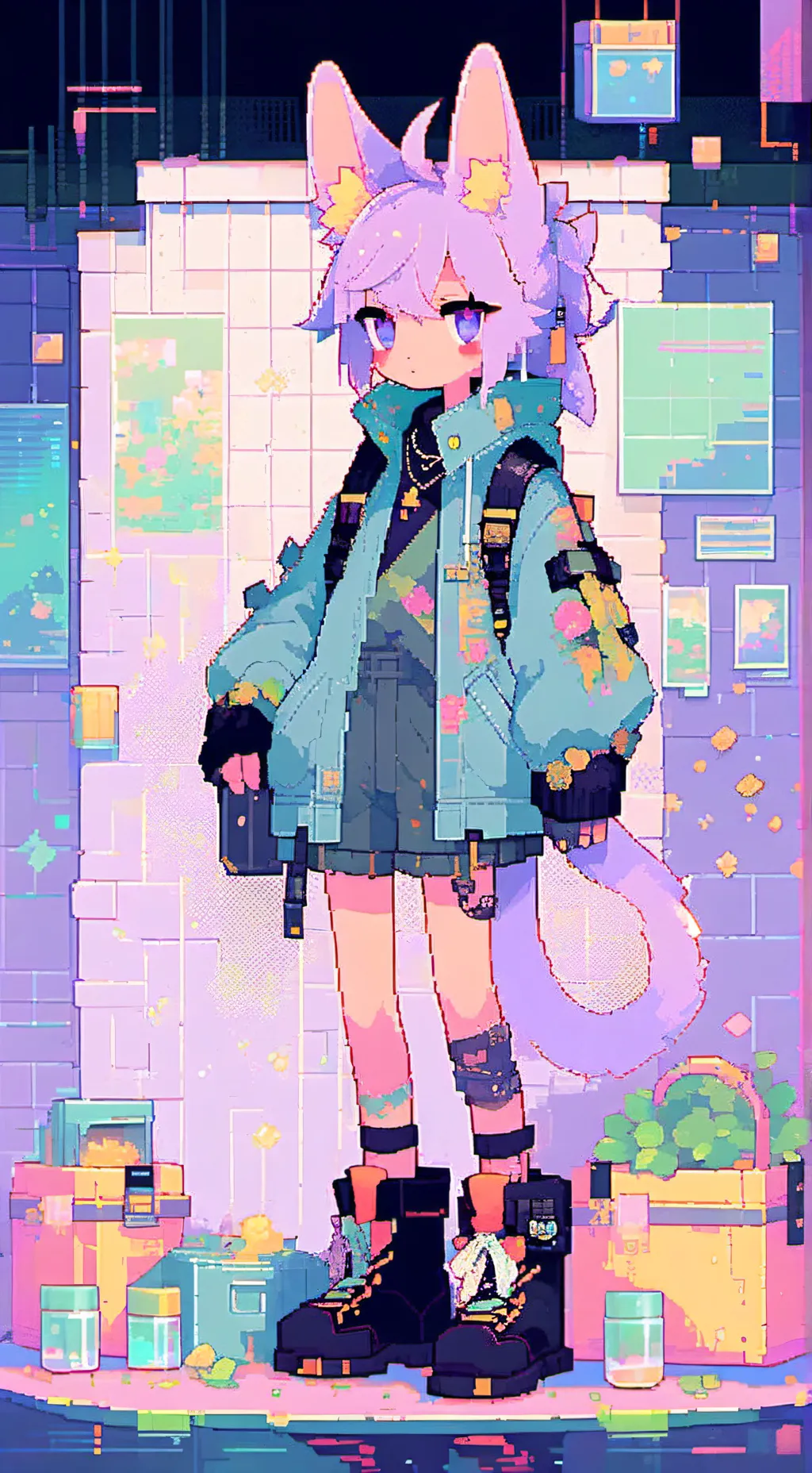 ai character: Furry infection background