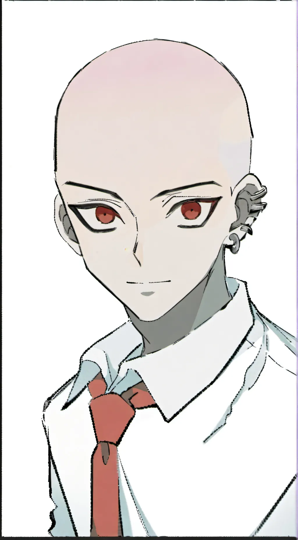 ai character: Bald man background