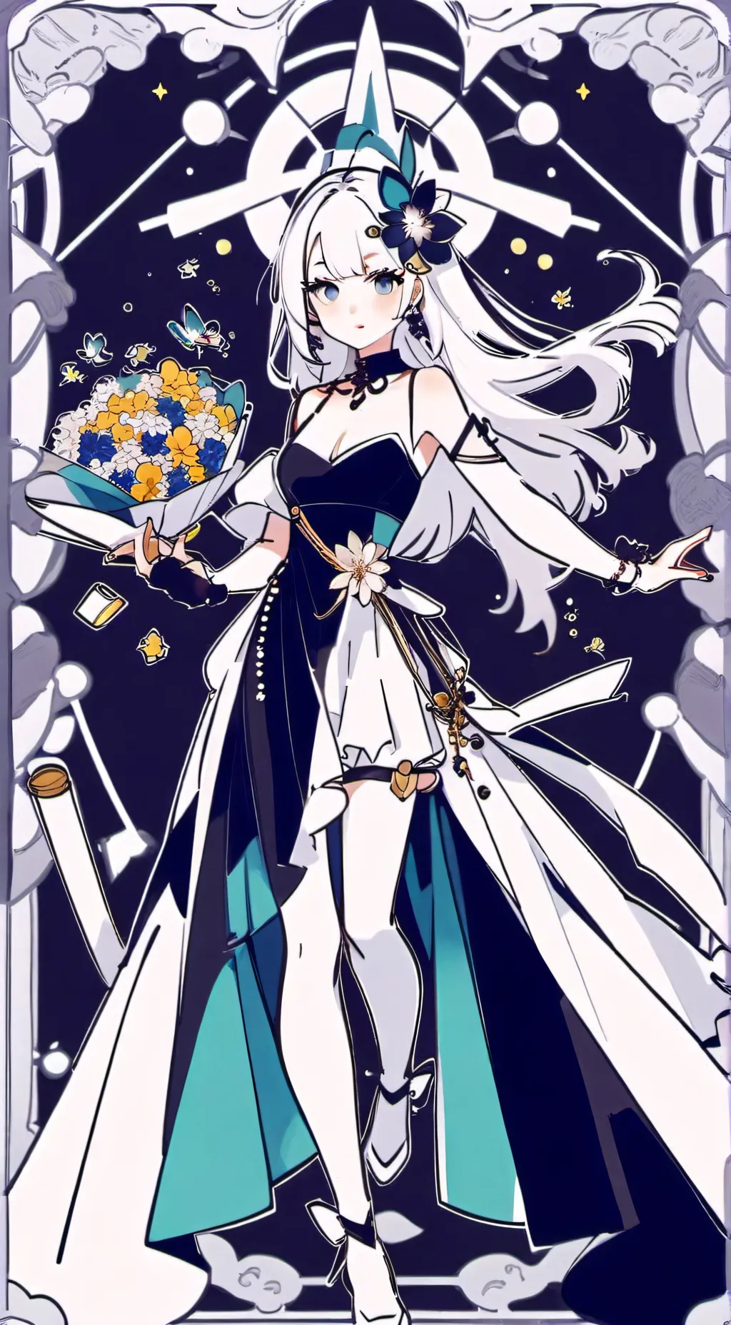 ai character: Love in paradise background