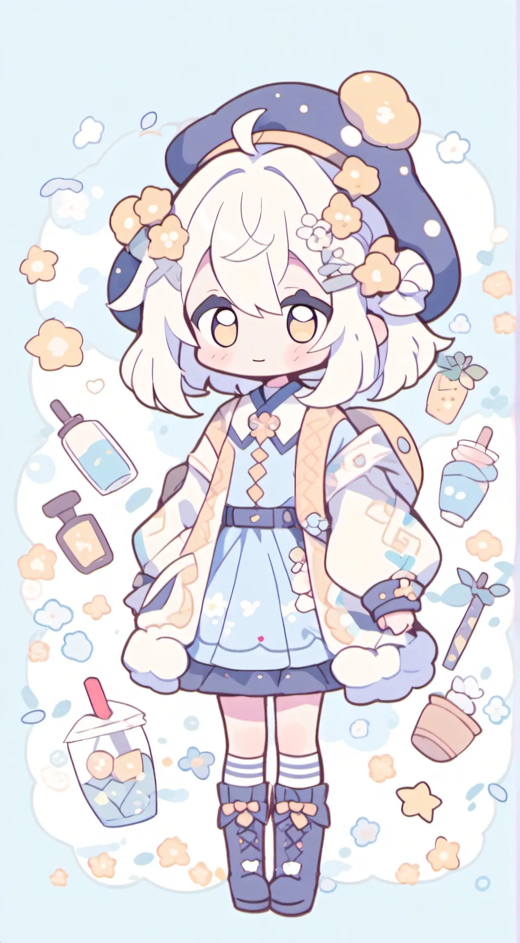 ai character: Huggy wuggy  background