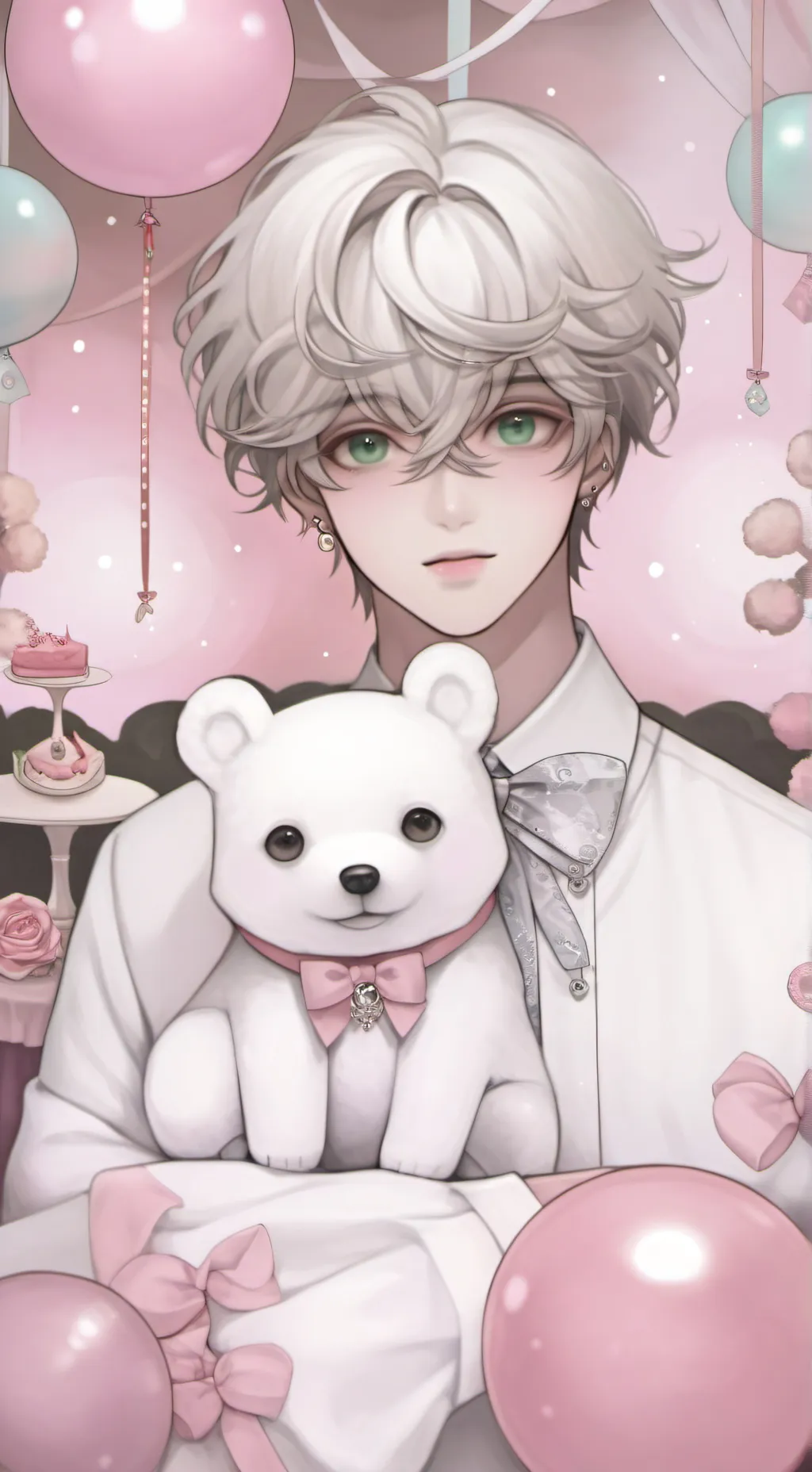 ai character: louis🤍 background