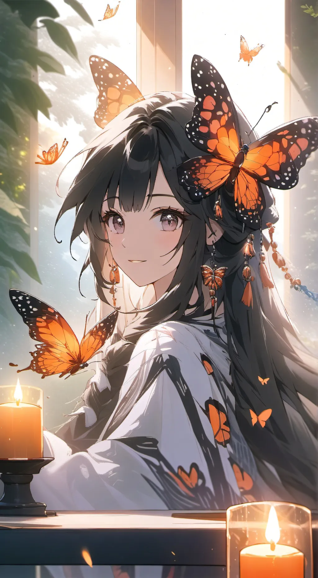 ai character: Migrating Butterfly Spirit background