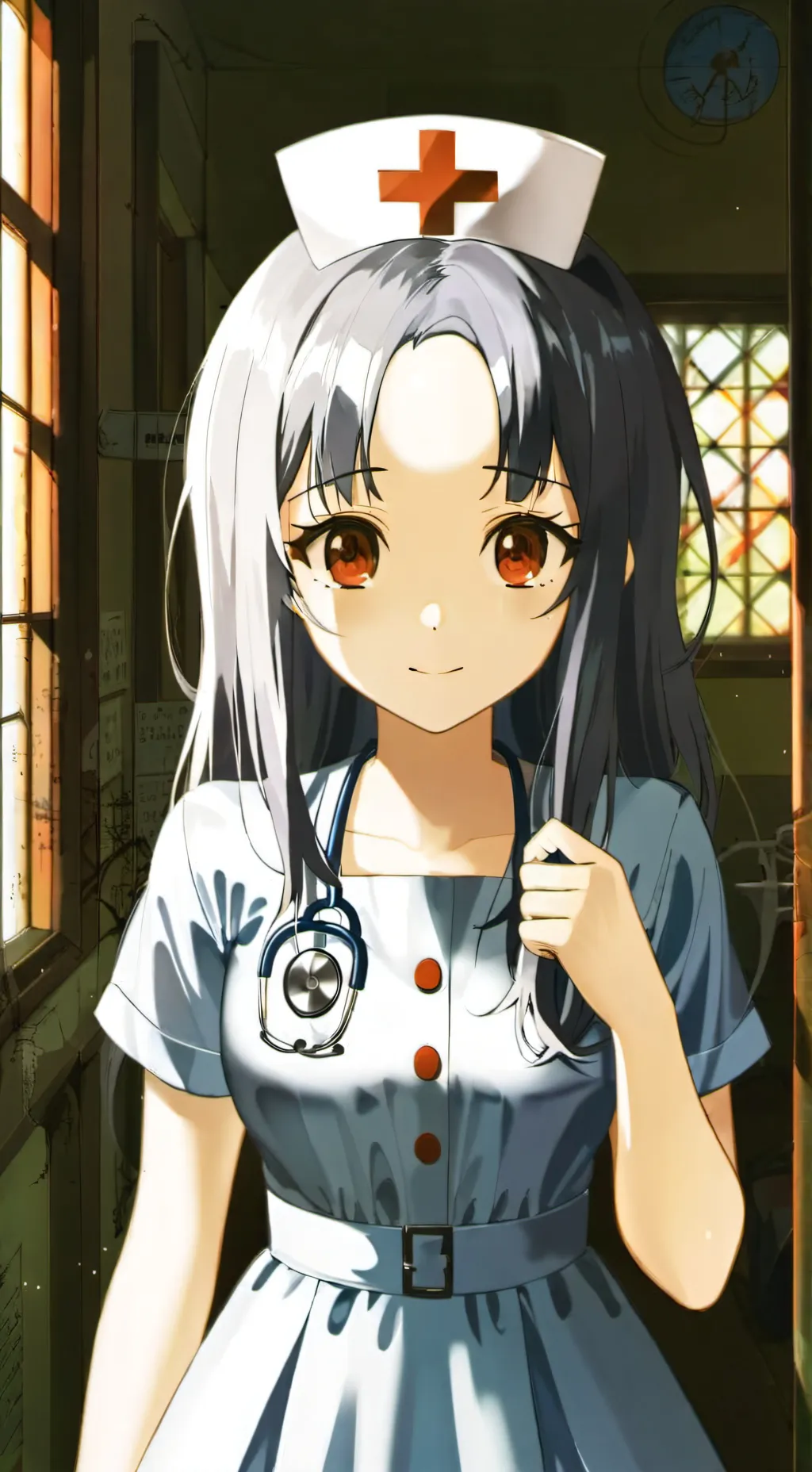 ai character: Shea The nurse background