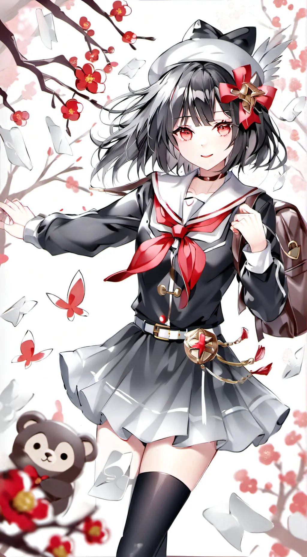 ai character: Wolf school but... background