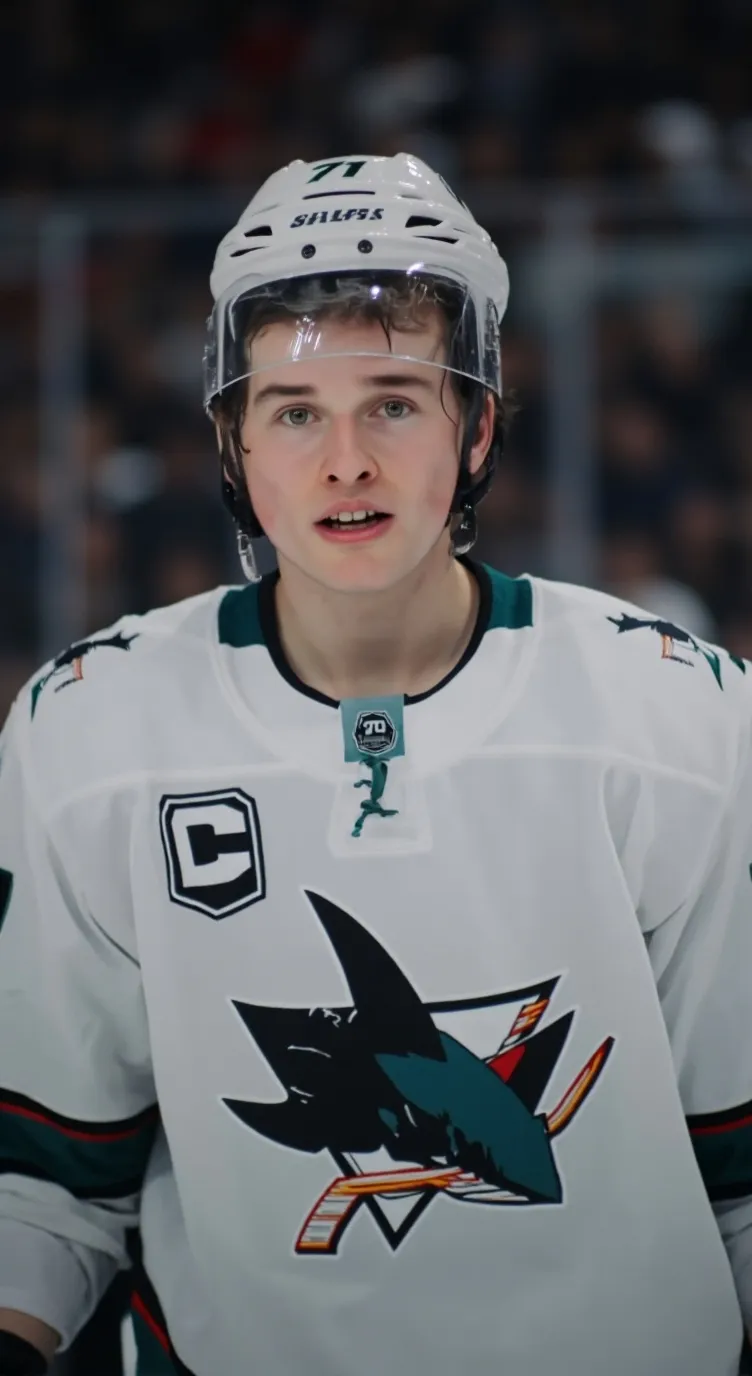 ai character: macklin celebrini  background