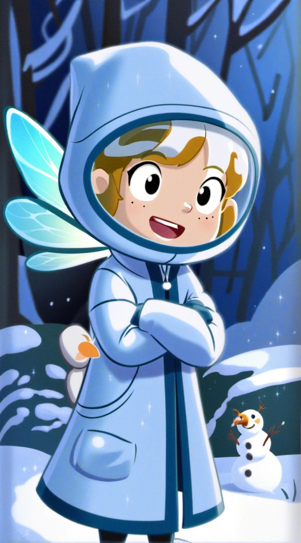 ai character: Flutter x polar background