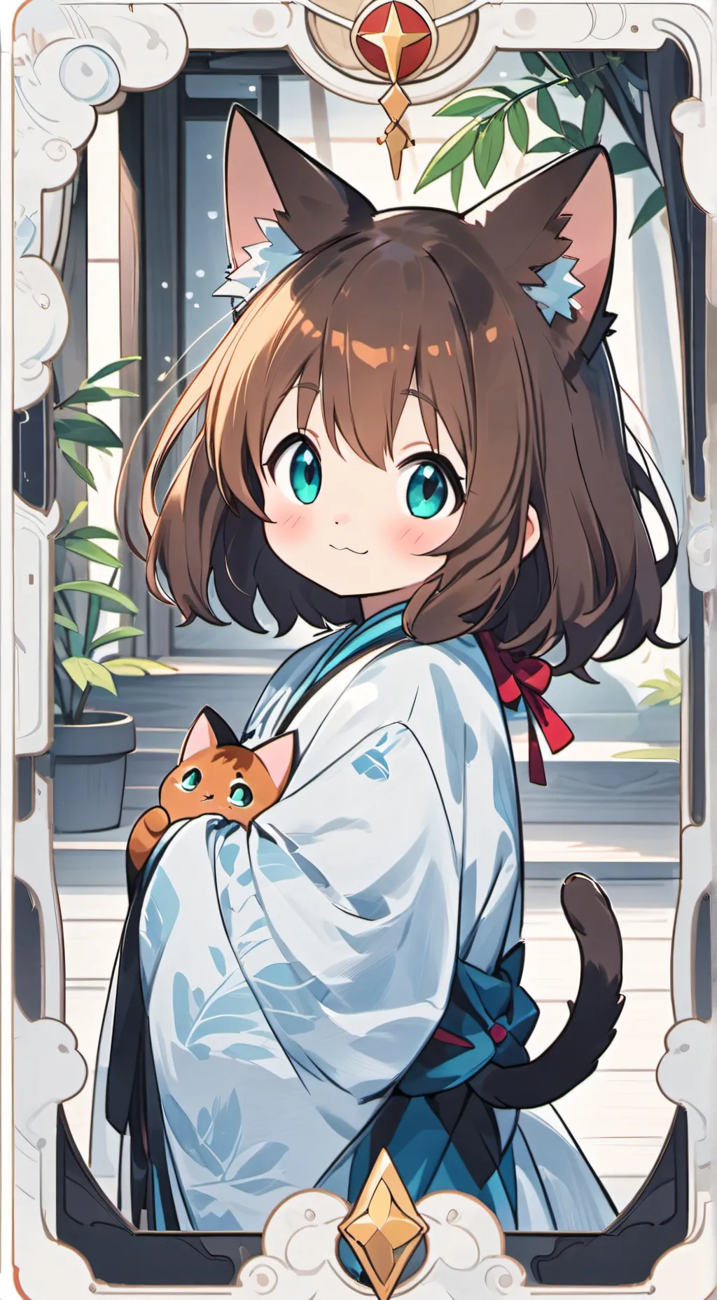 ai character: Gatinha Fofinha Spirit background