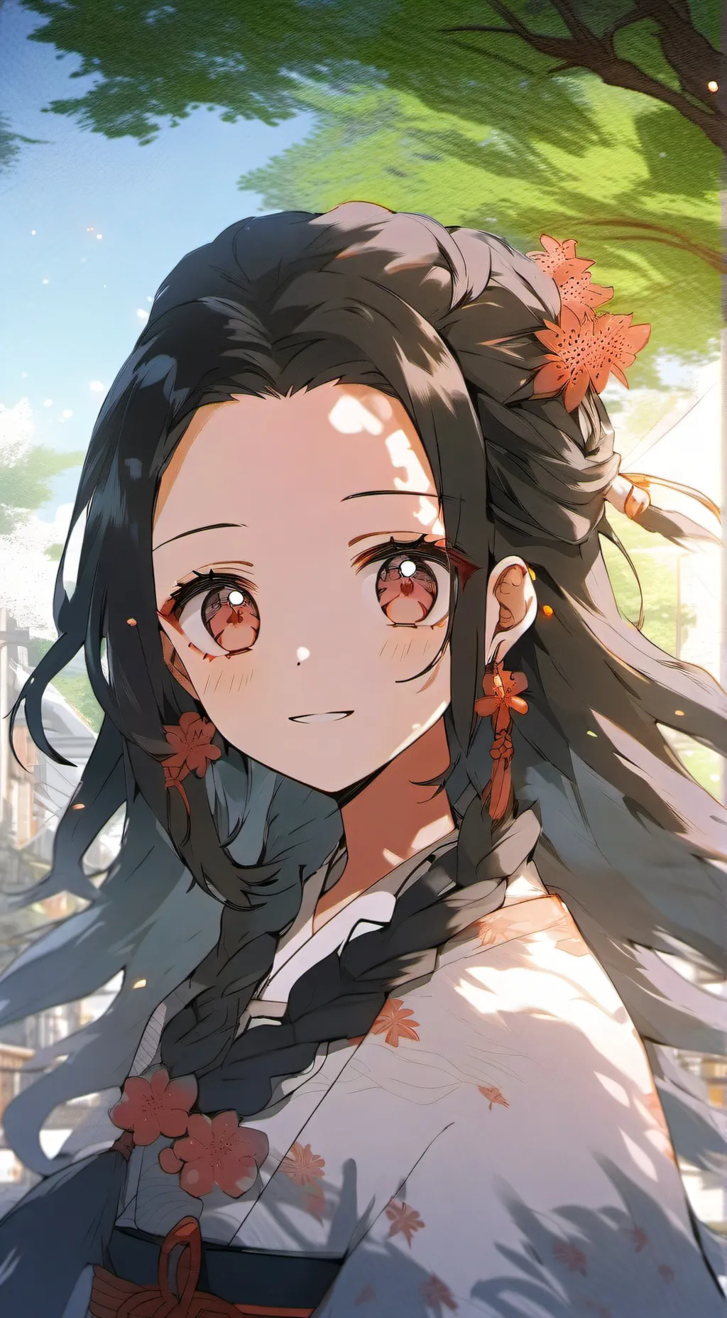 ai character: Nezuko💖💔 background