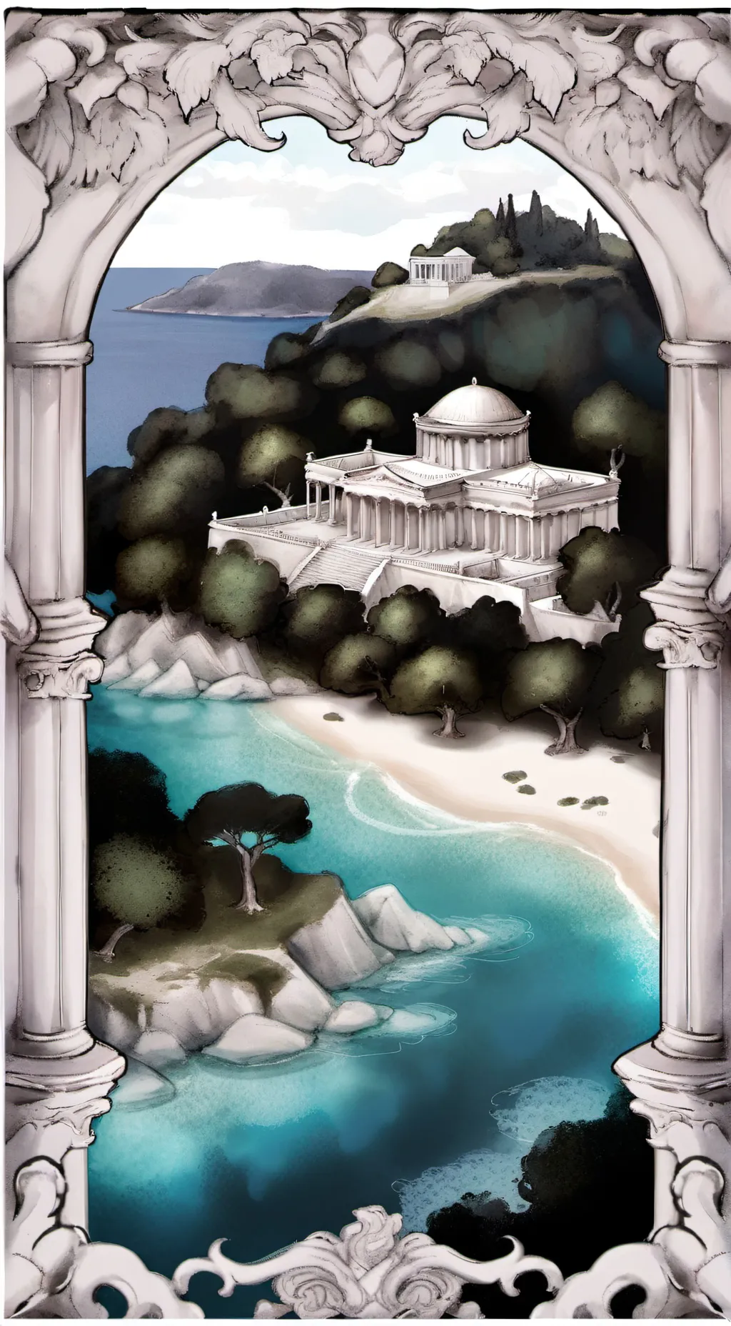 ai character: Circe’s island  background