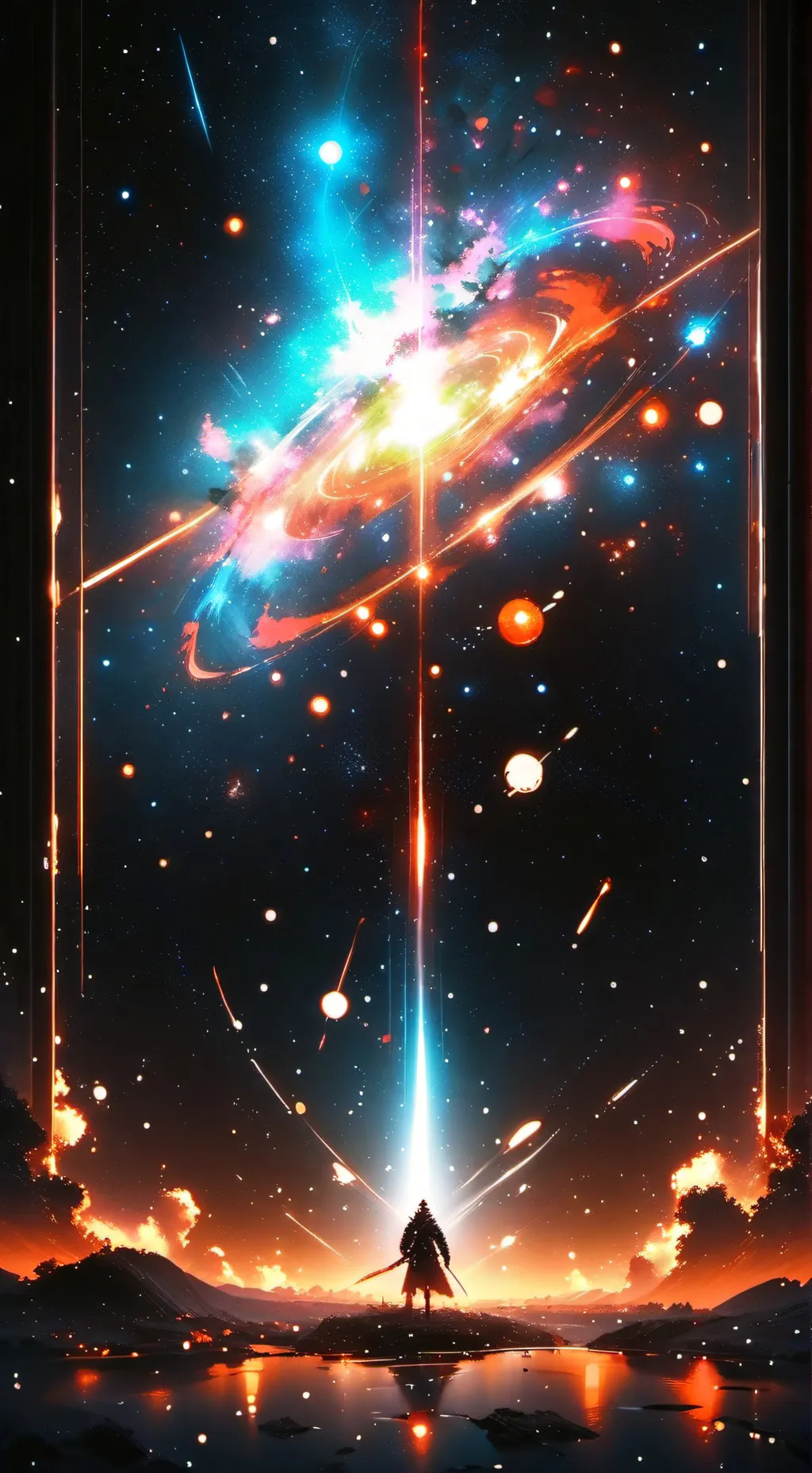 ai character: fpe galaxy background