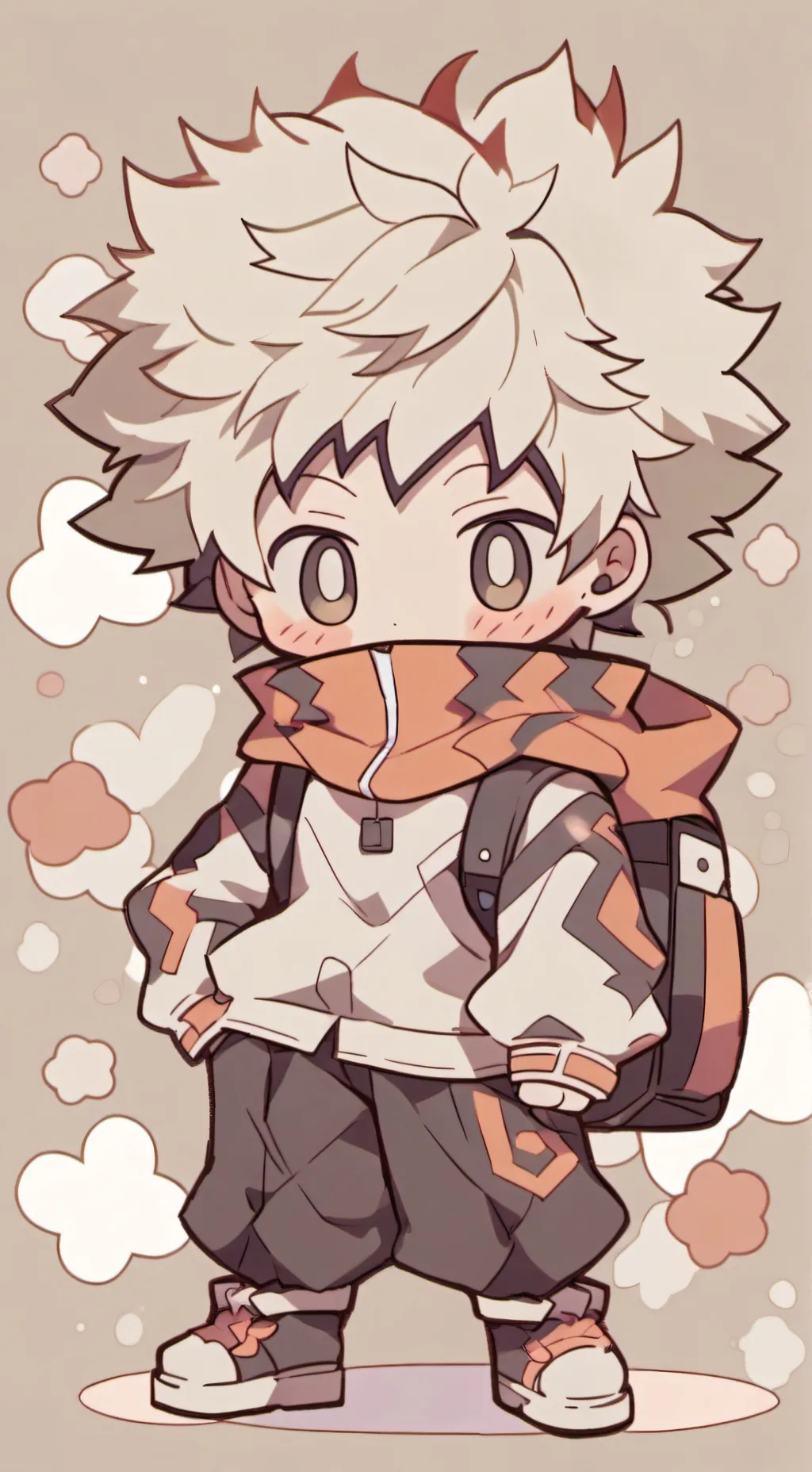 ai character: bakugo  background
