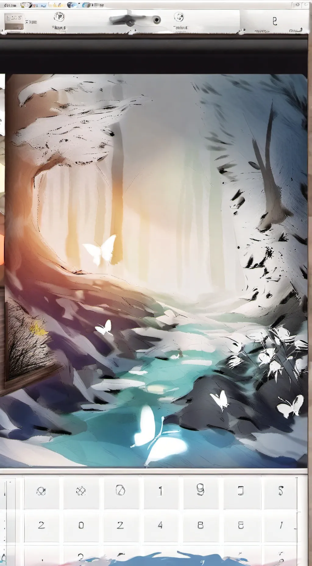 ai character: crazy blue emoji background