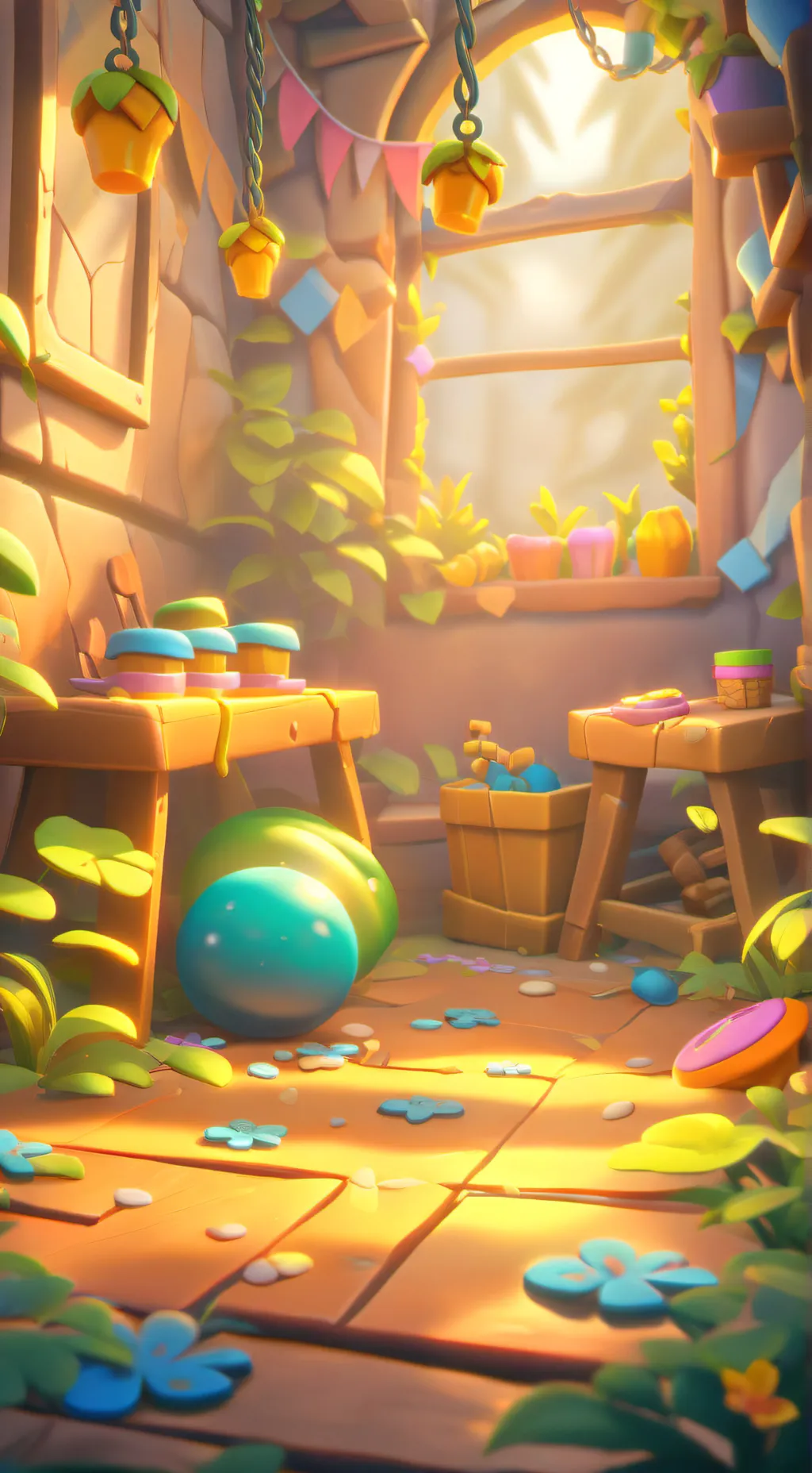 ai character: Dw happy place au background