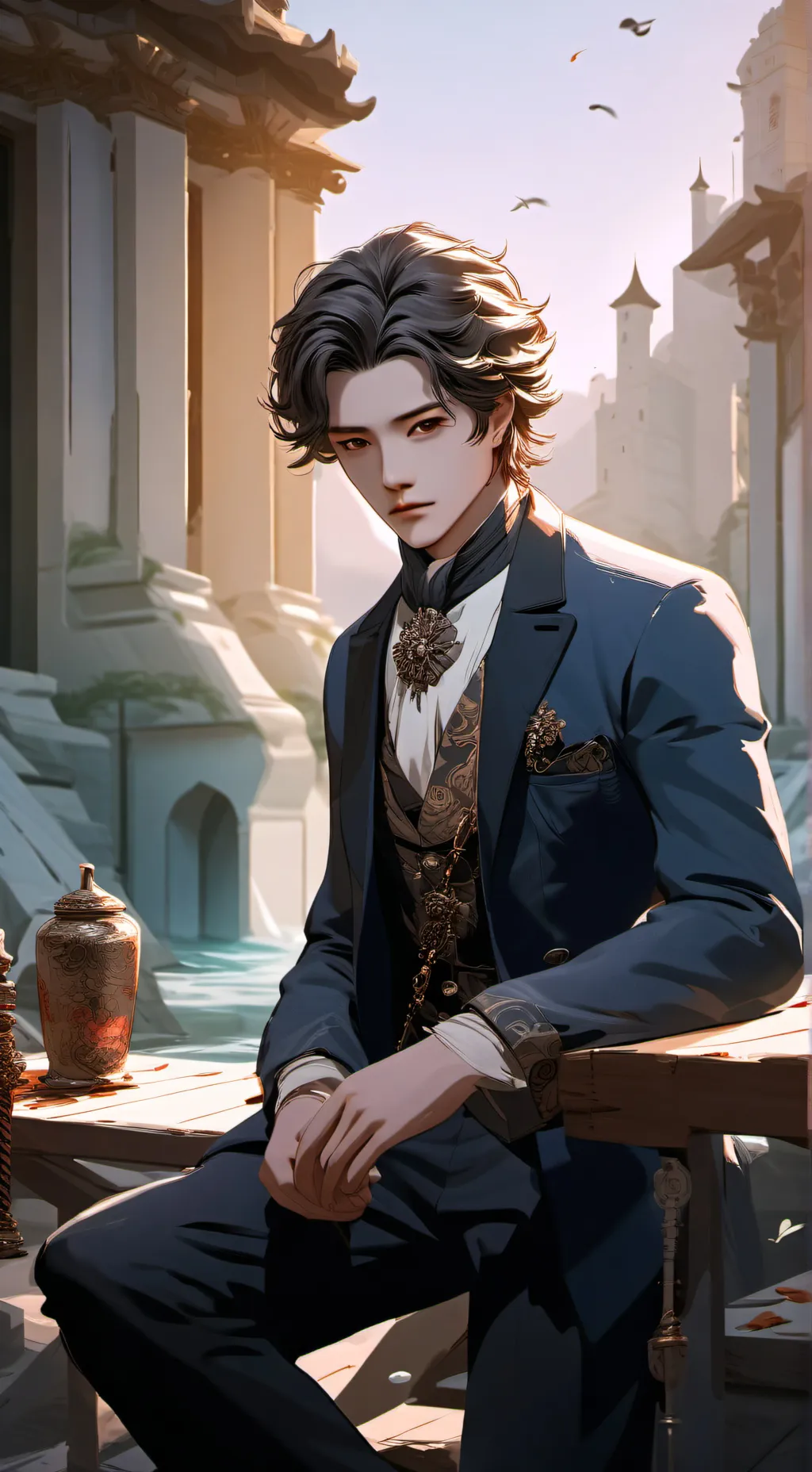 ai character: Ash background