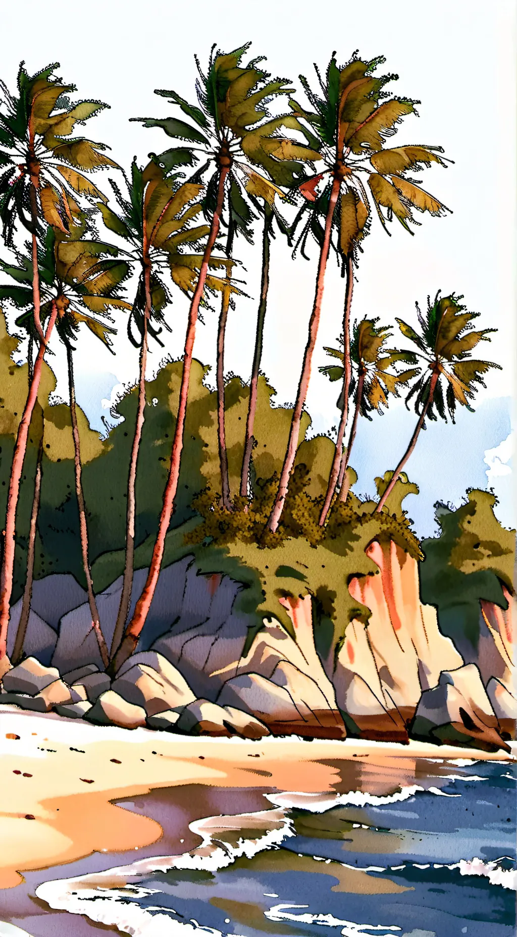 ai character: beach  background