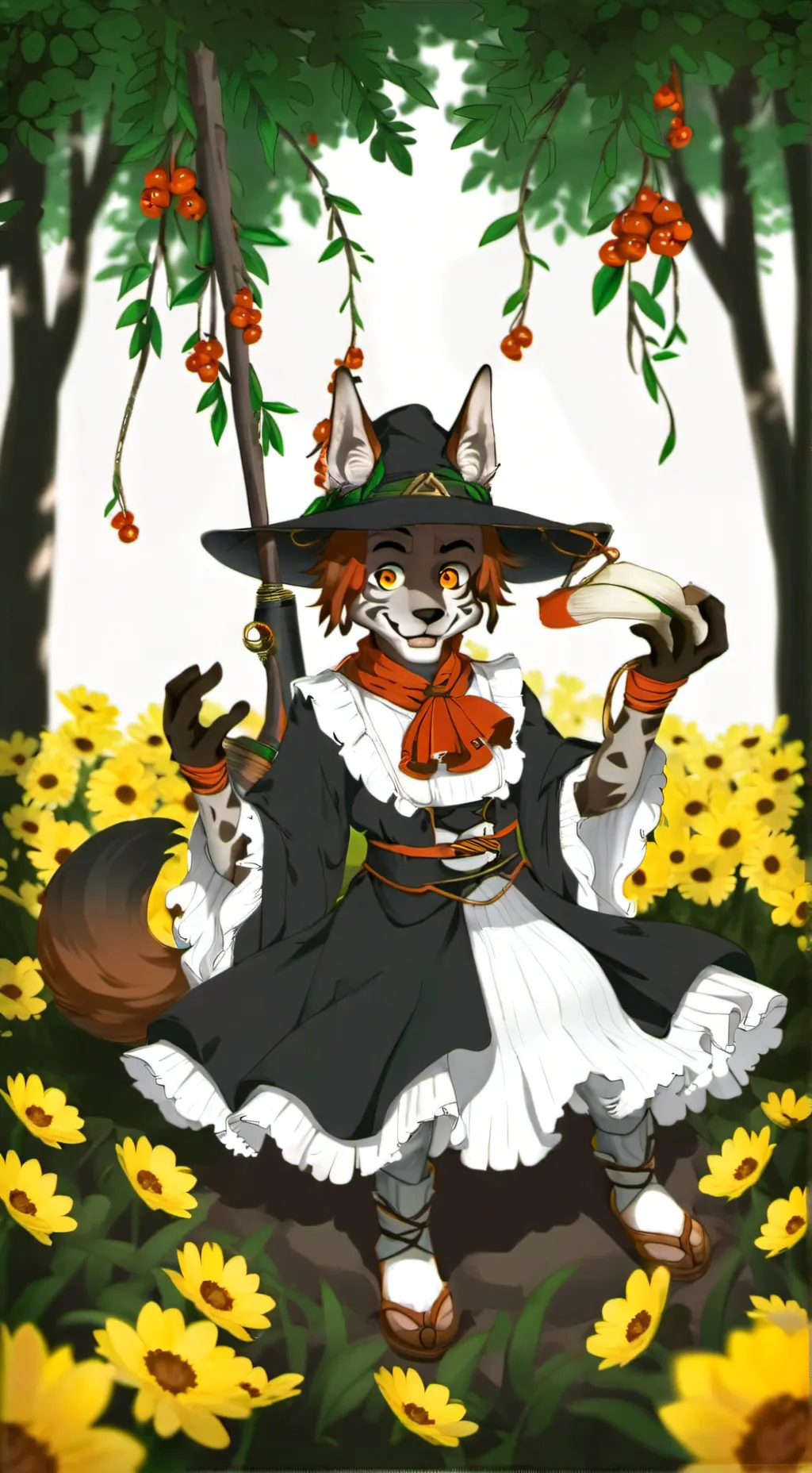 ai character: foxy background