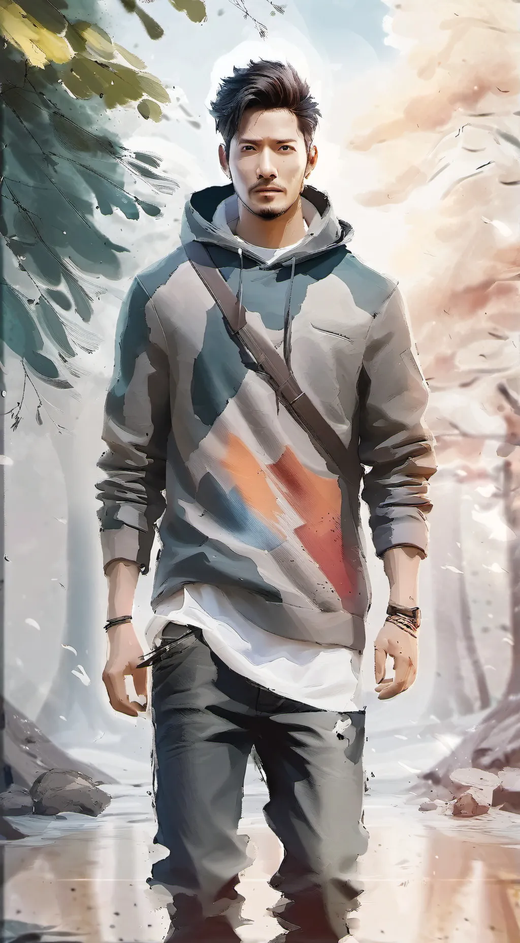 ai character: U in mah house background