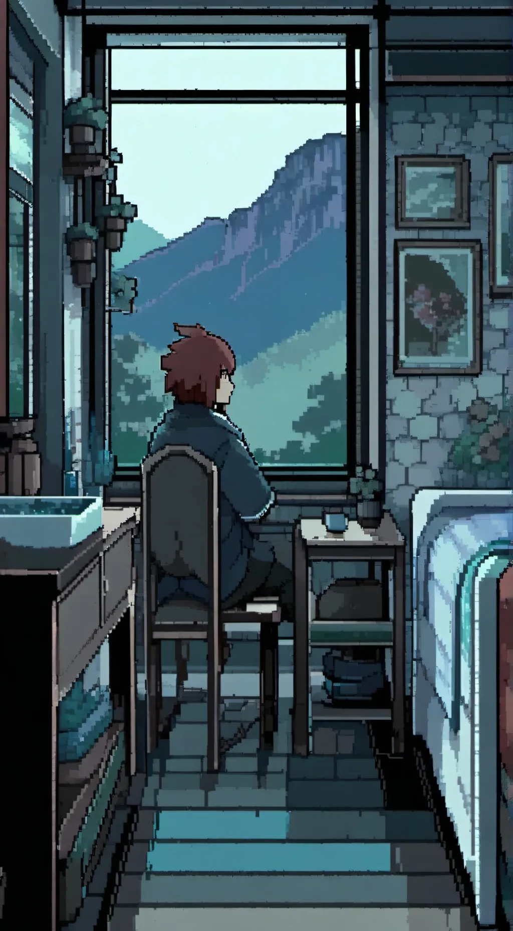 ai character: Mha kirishima  background