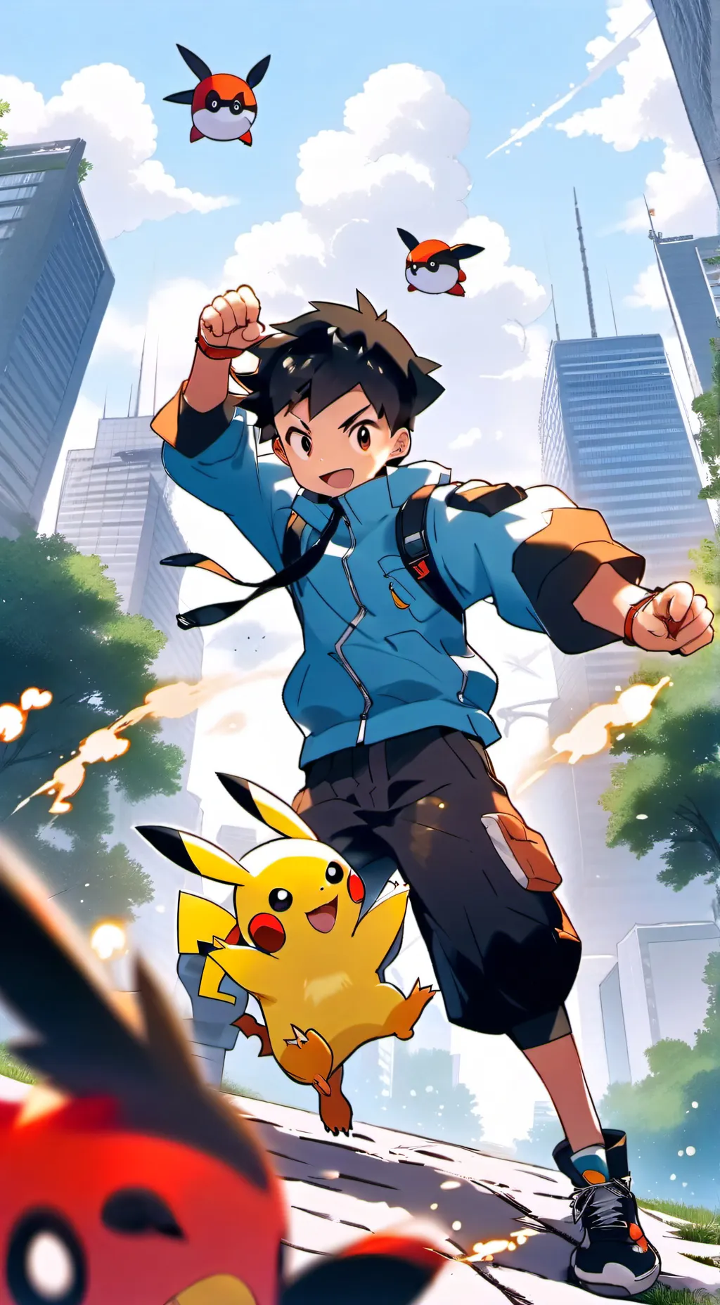 ai character: PokémonXMHA background