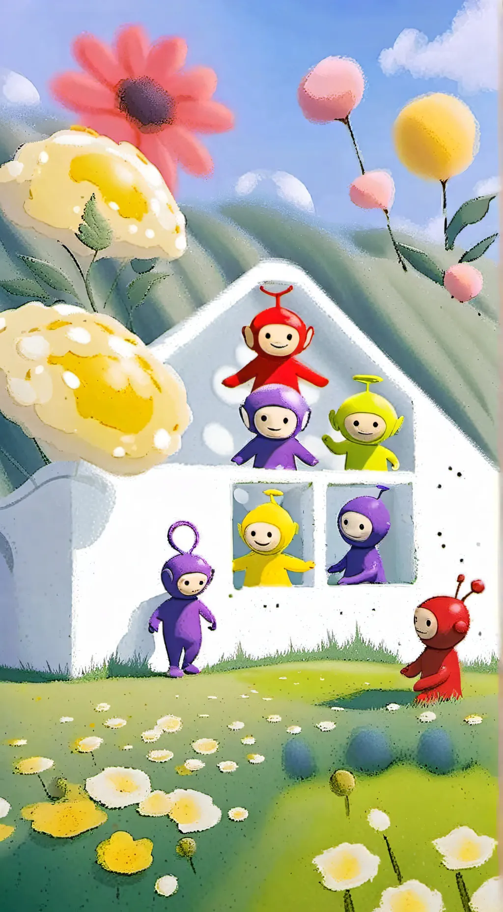 ai character: teletubbies background