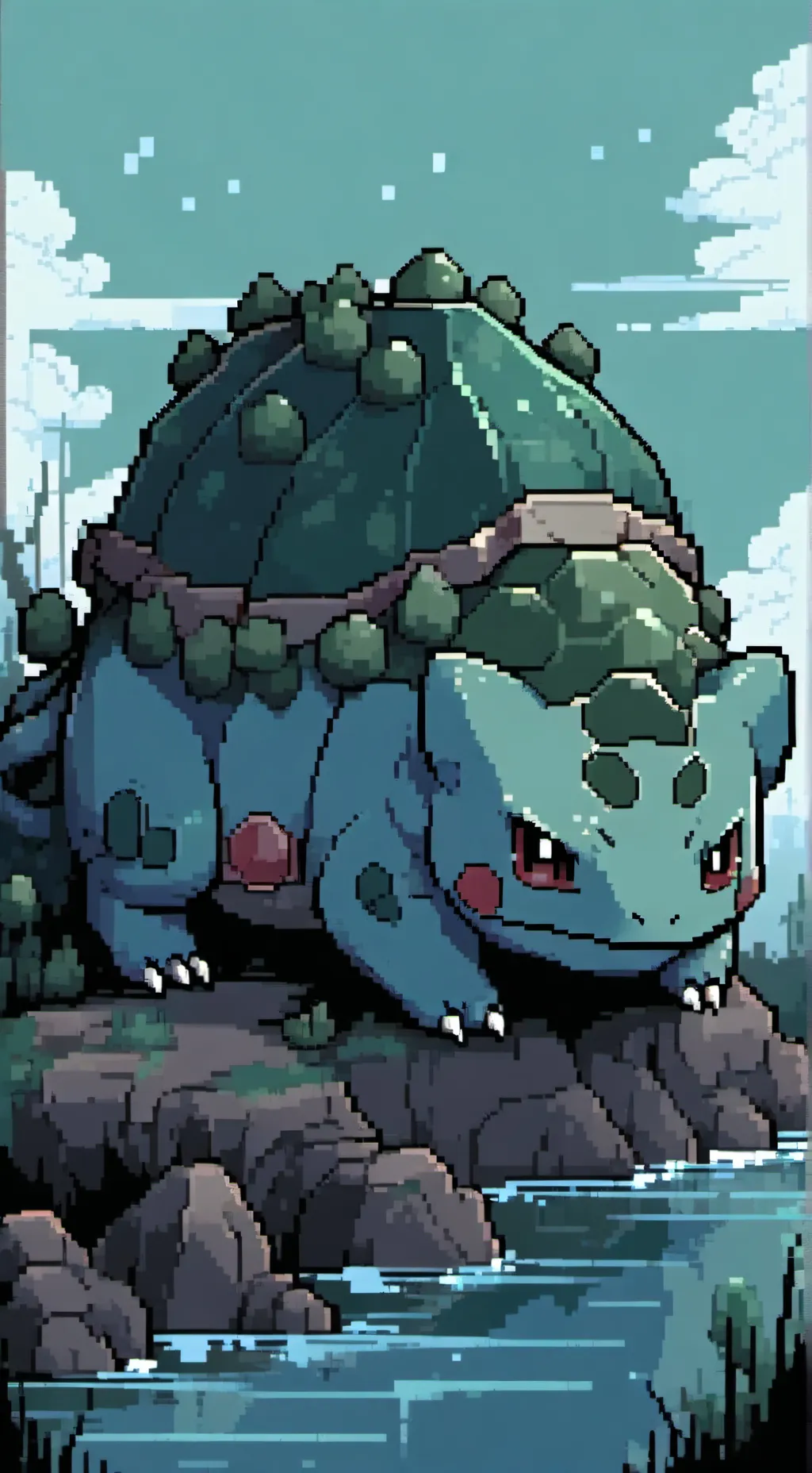 ai character: Blubsaur background