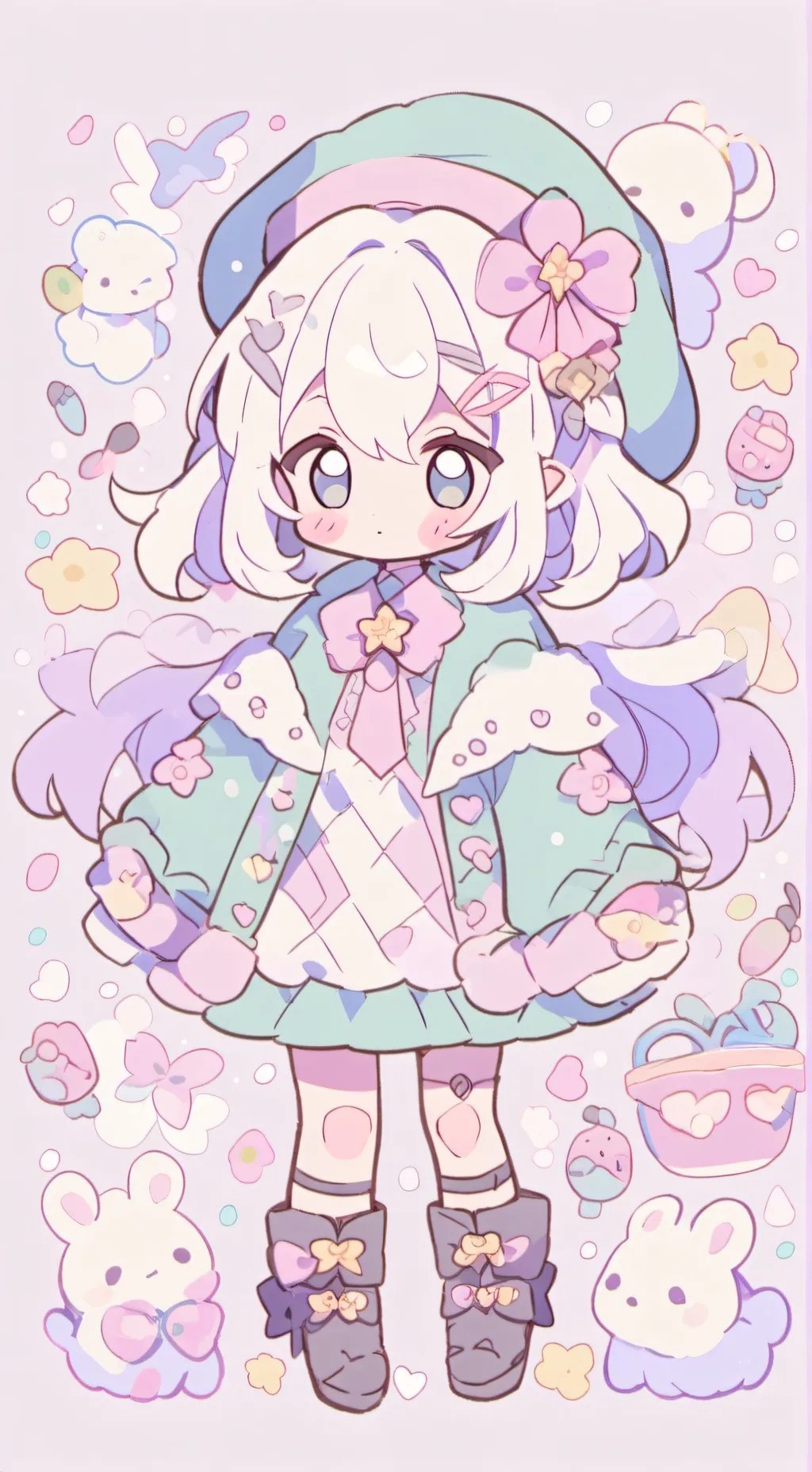 ai character: 🌸￼cutie🌸 ￼ background