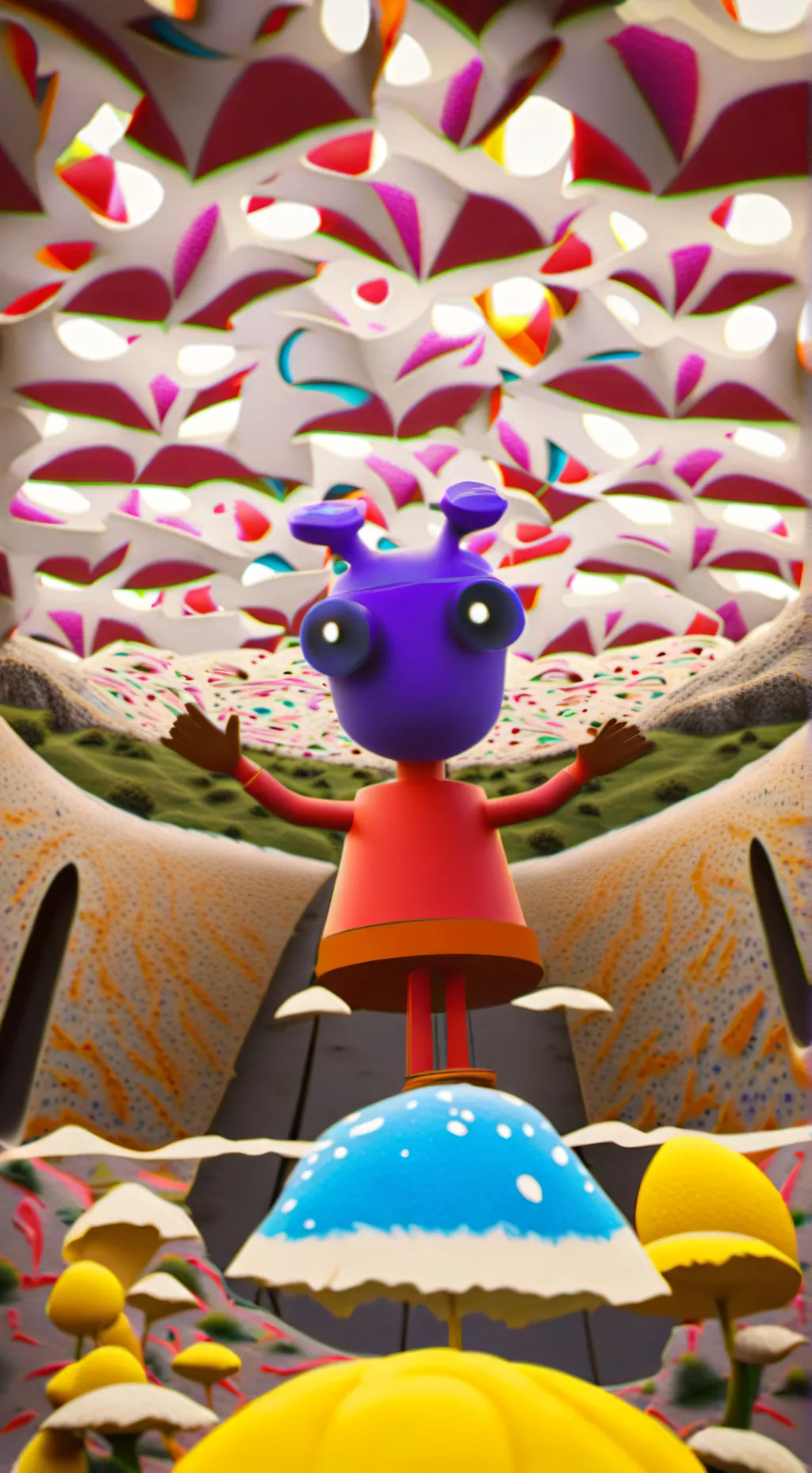 ai character: dandys world background