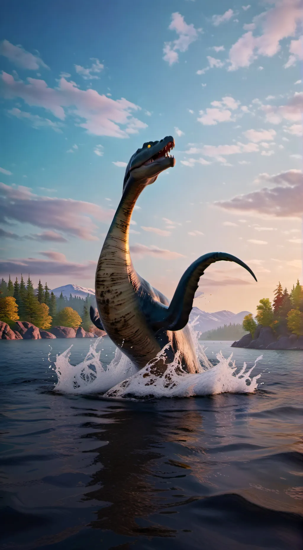 ai character: nessie monster background