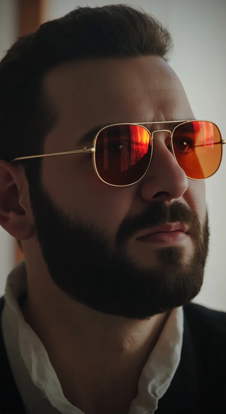 ai character: red green light background