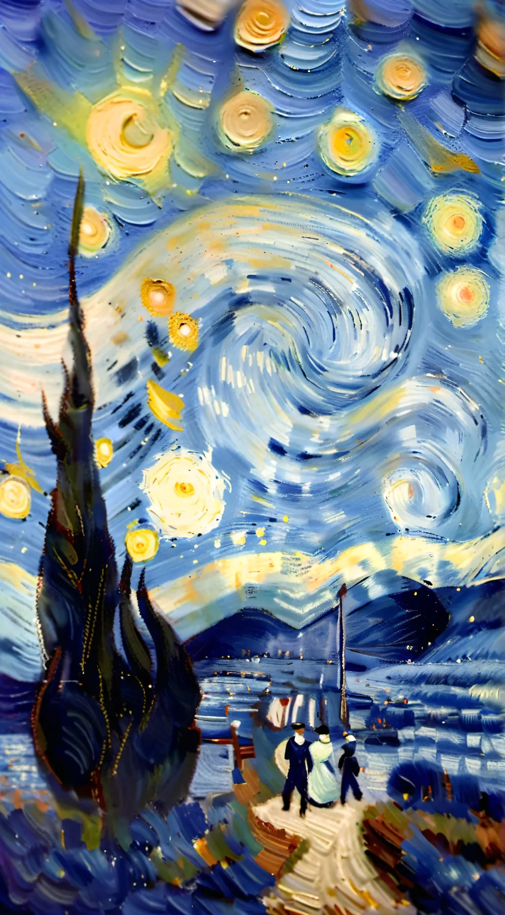 ai character: DW x BW background