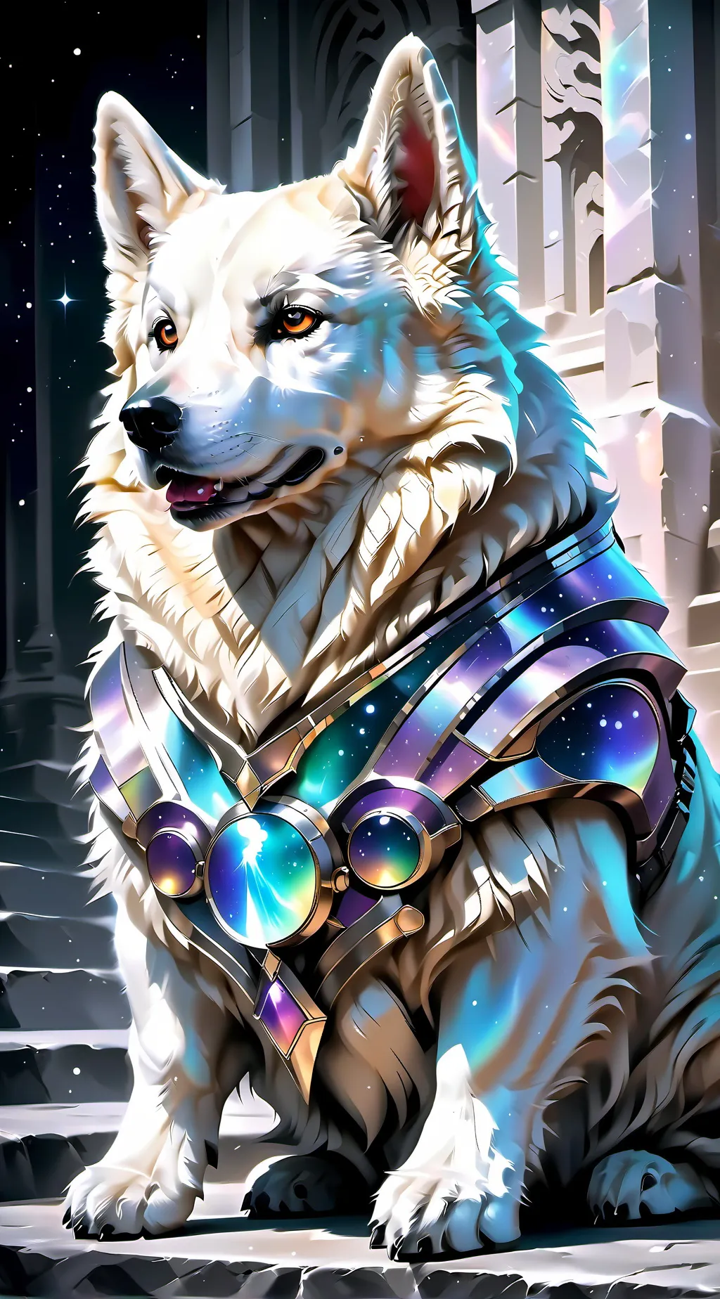 ai character: god dog background