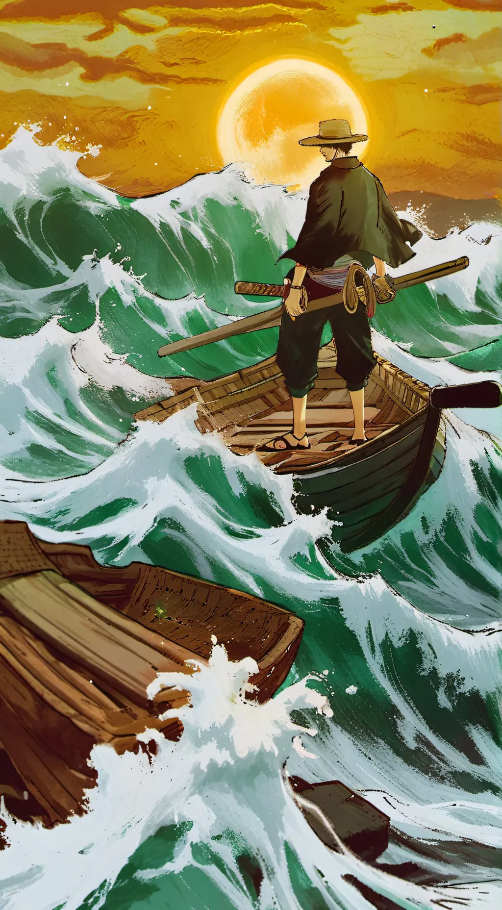 ai character: one pice god background