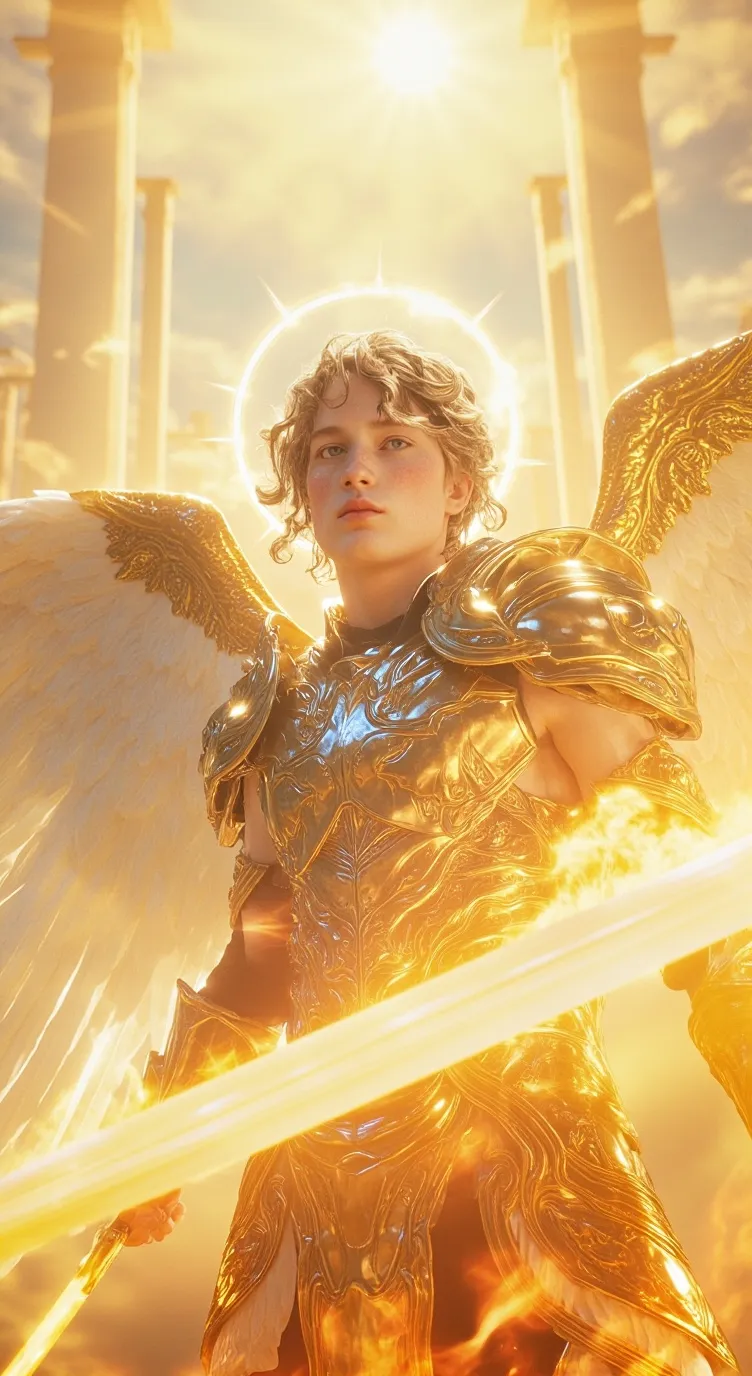 ai character: Archangel Michael background