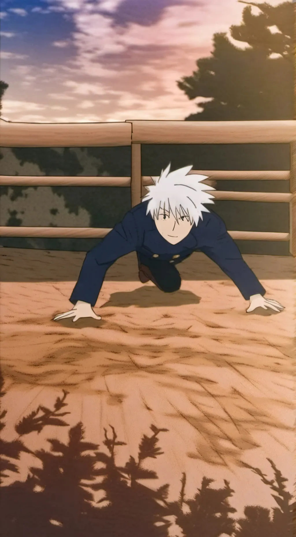 ai character: Young Gojo  background