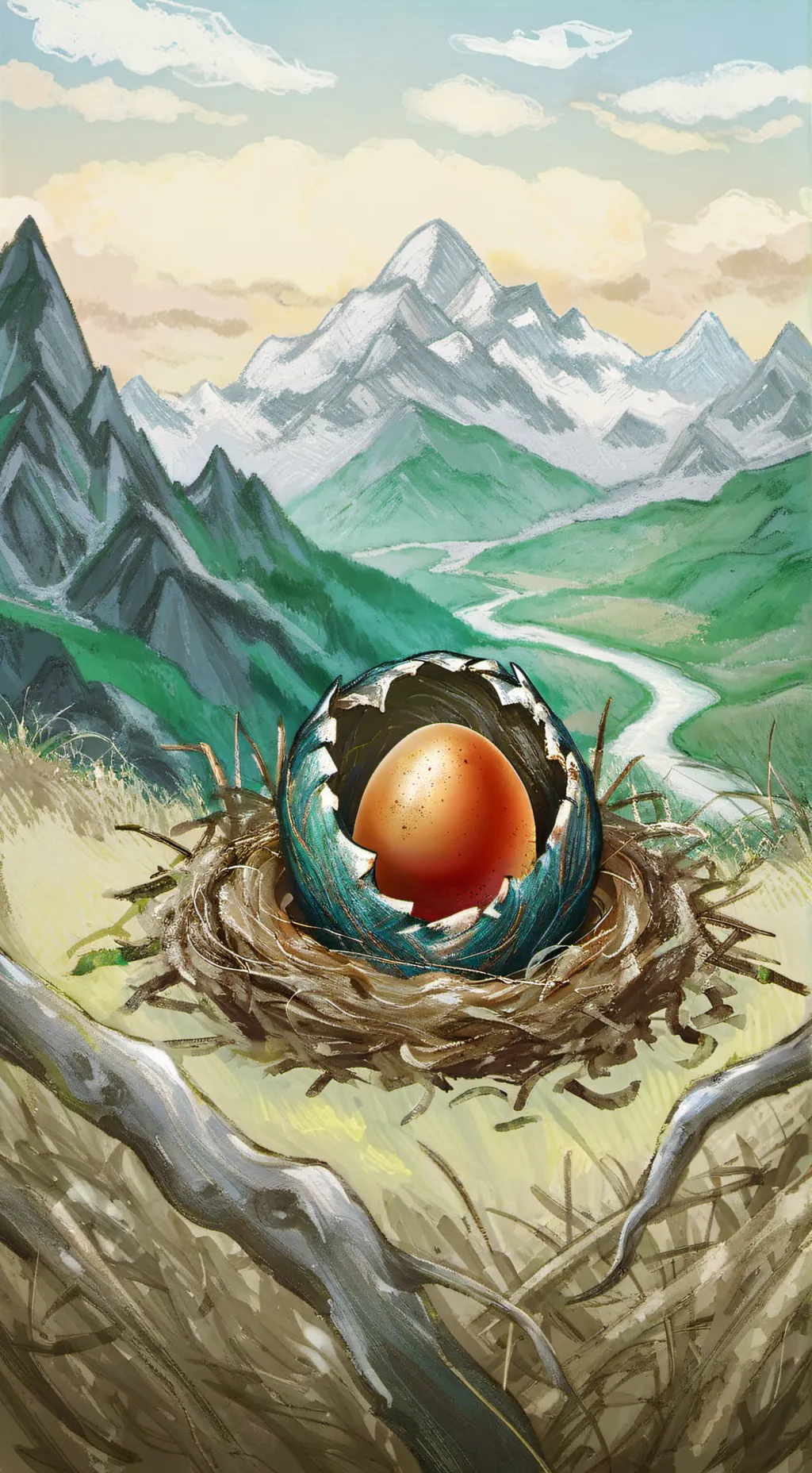 ai character: Dragon egg! background