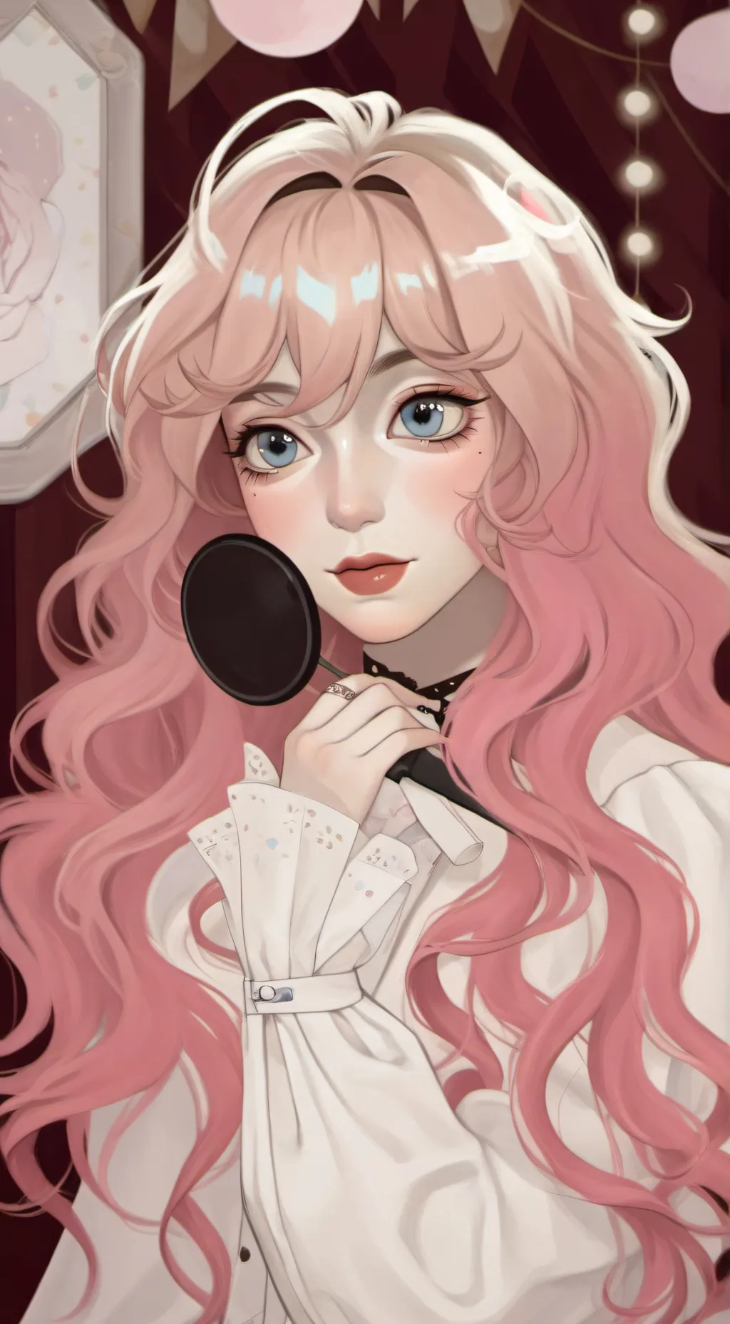 ai character: Melanie martienez  background