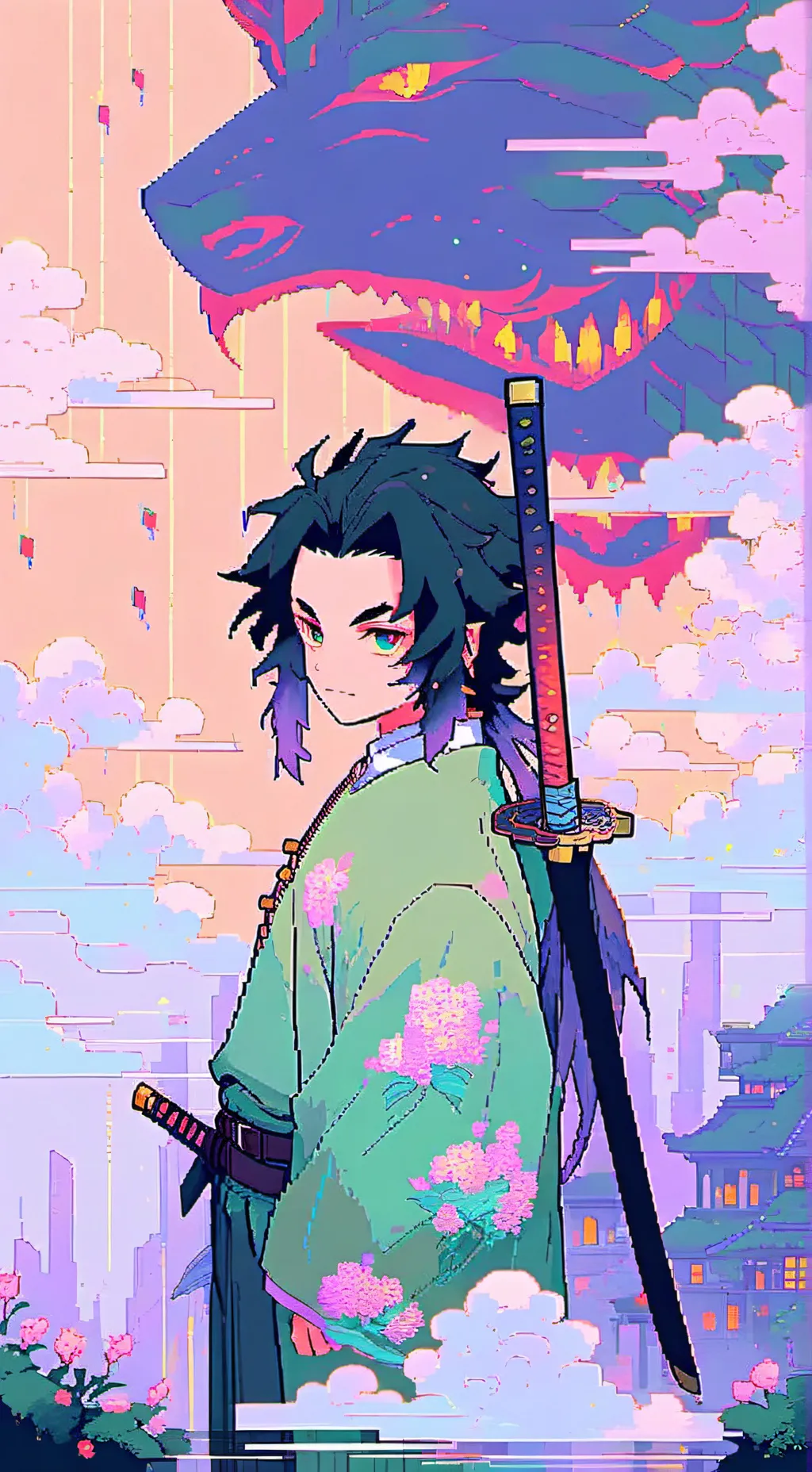 ai character: demon slayer background