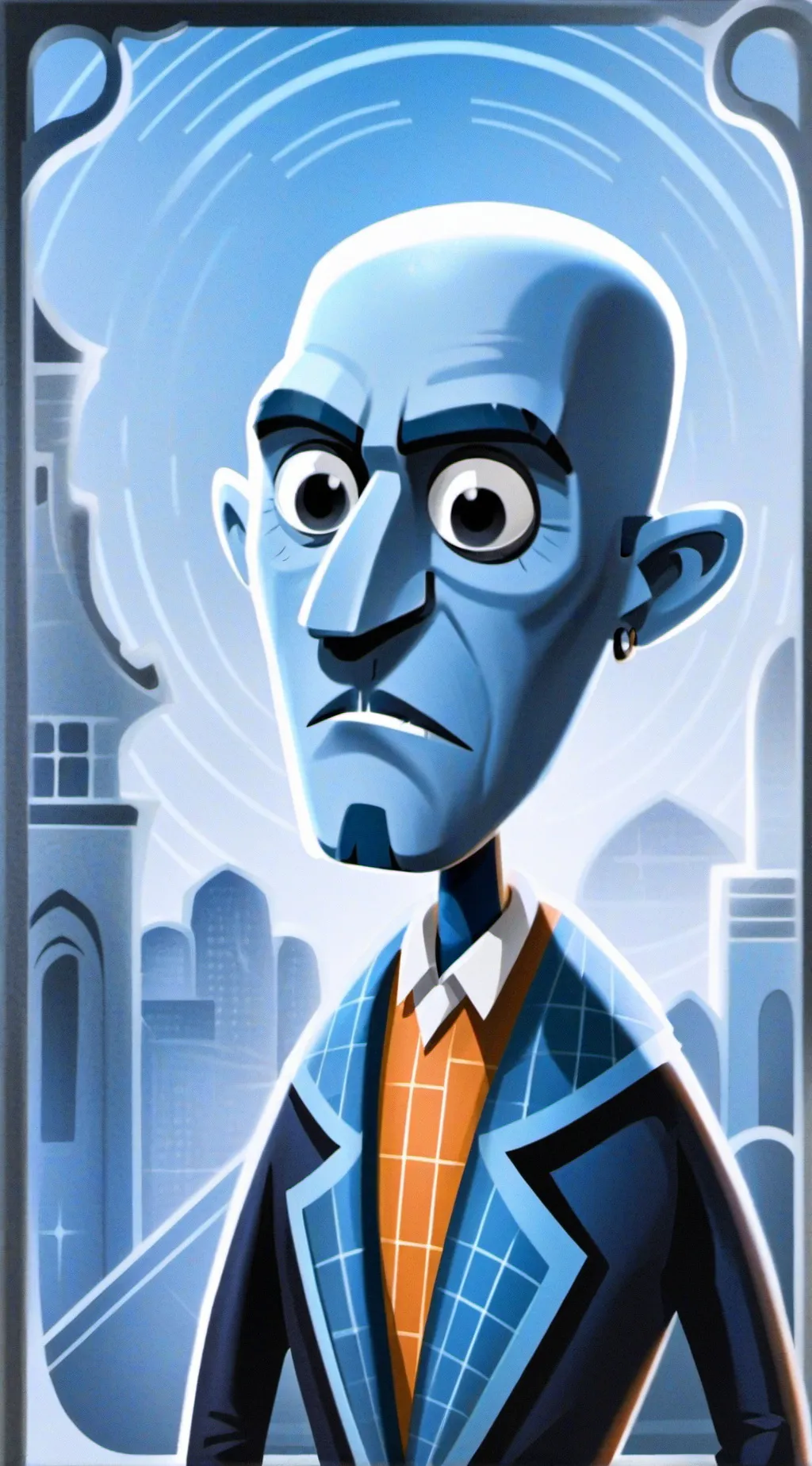 ai character: mega mind background