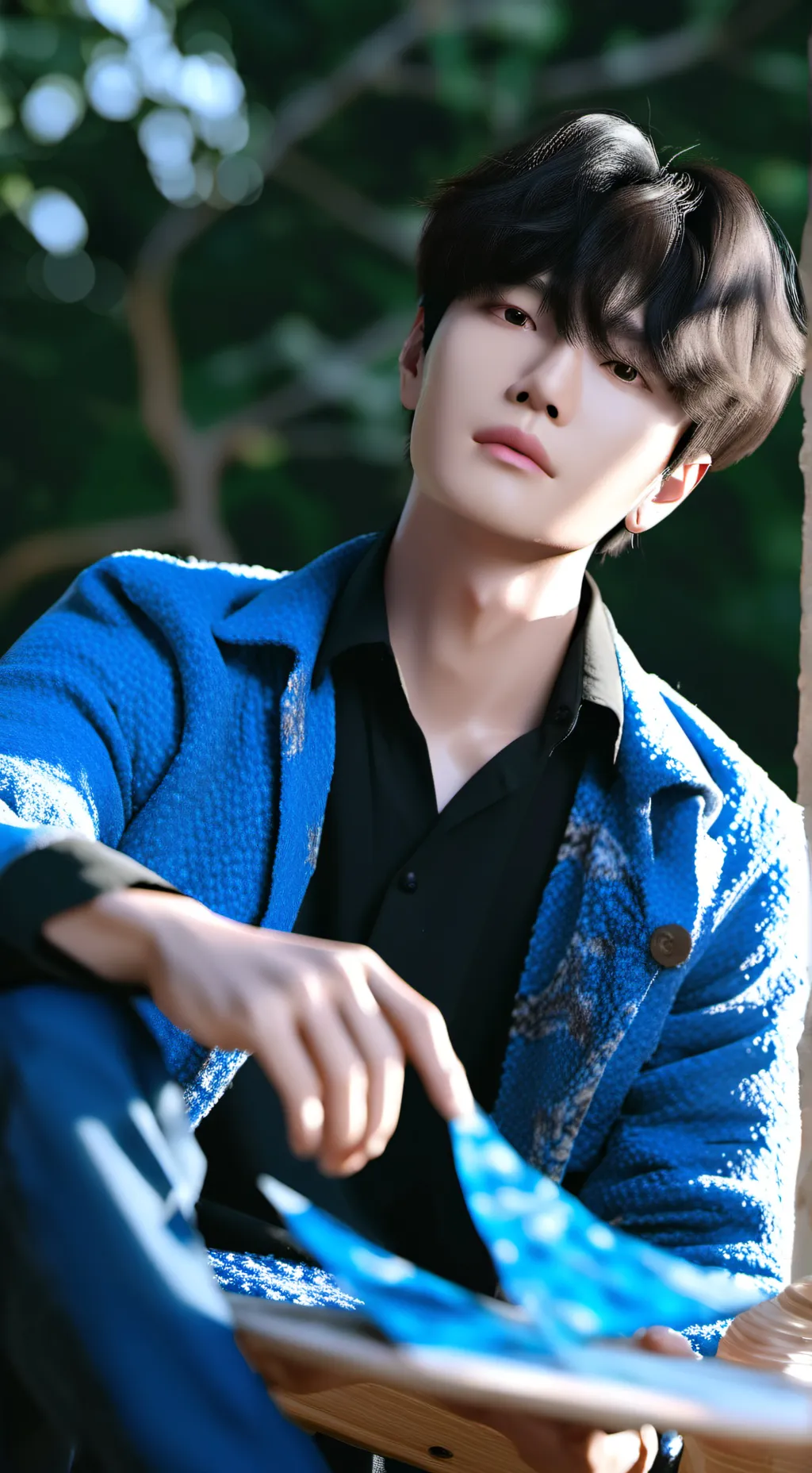 ai character: I.N jeongin  background