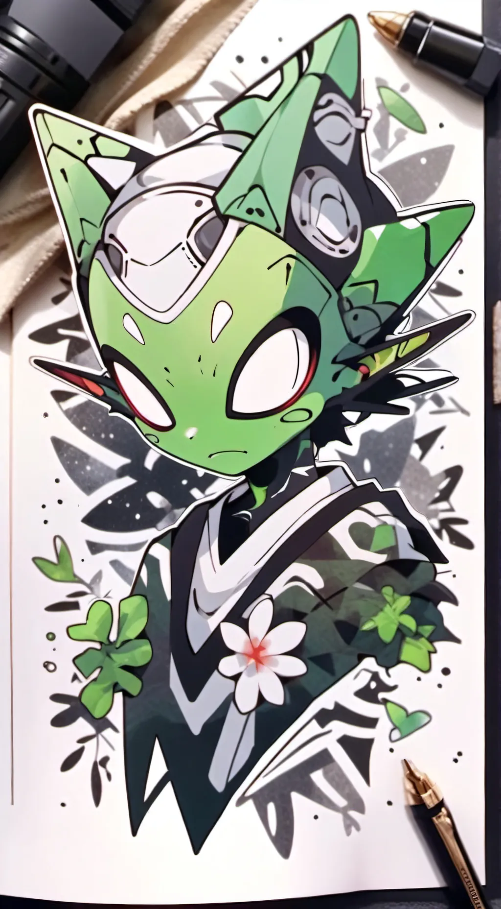 ai character: Alien :O background