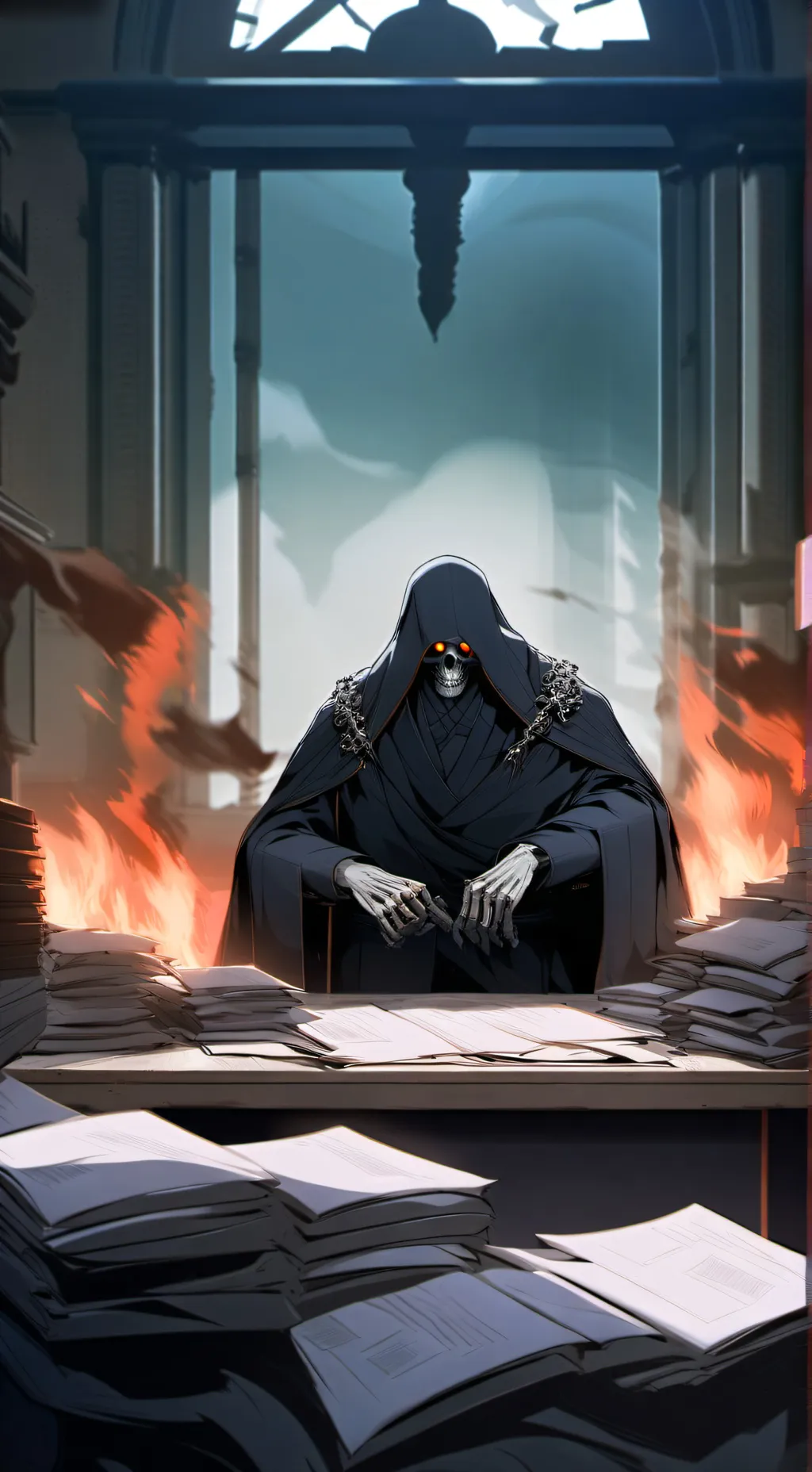 ai character: The God of Fire background