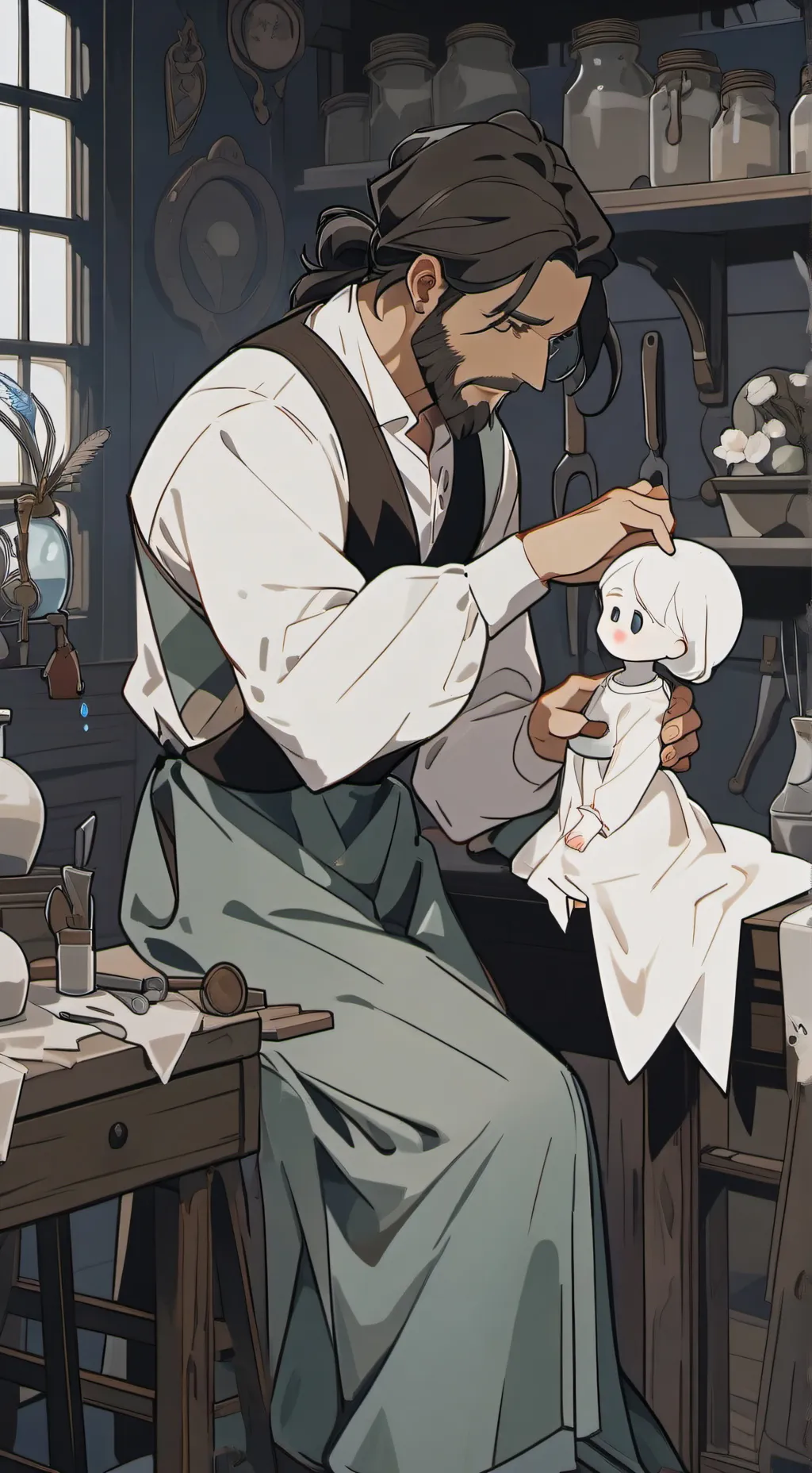 ai character: doll shop 2 background