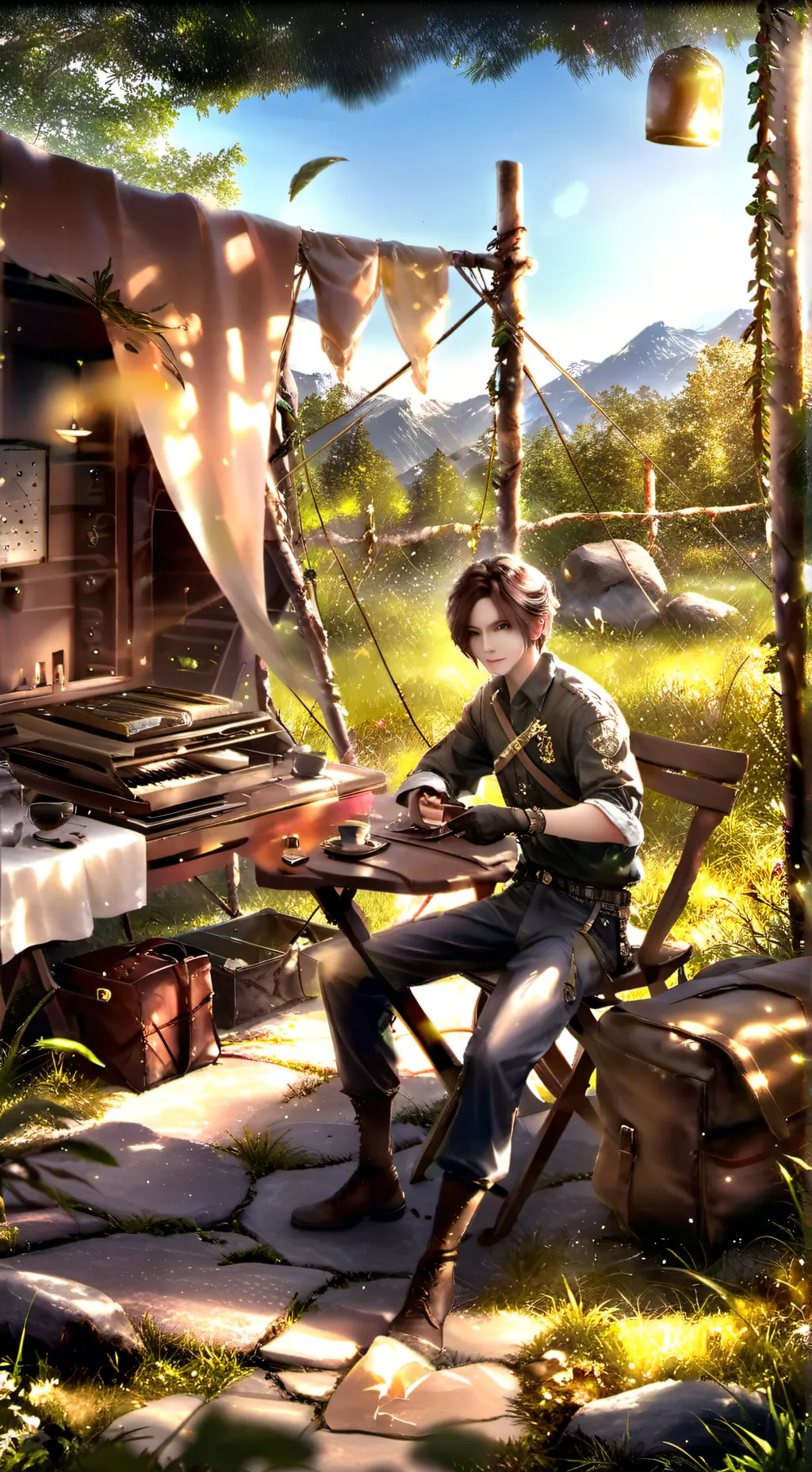 ai character: all femboy militar background