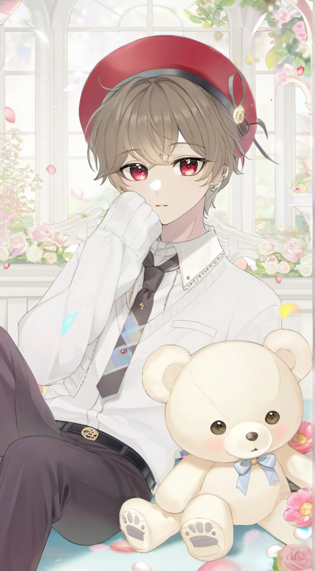 ai character: ඩා among us ඞ background