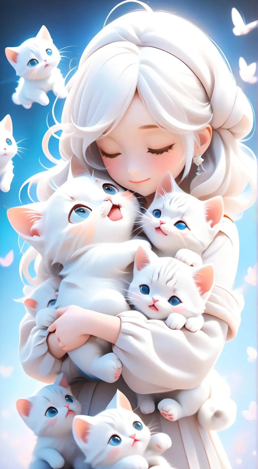 ai character: gata embarazada  background