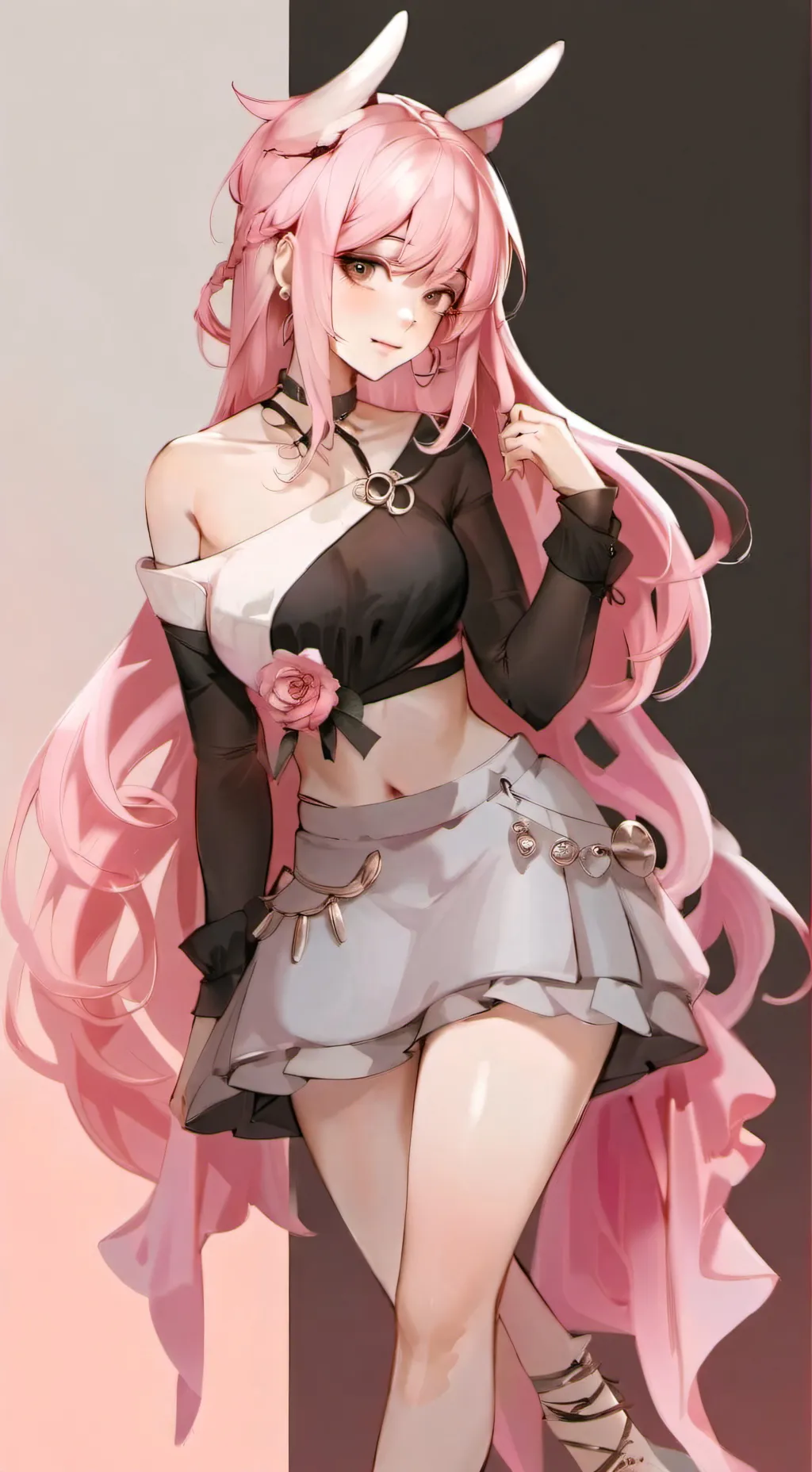 ai character: Katage background